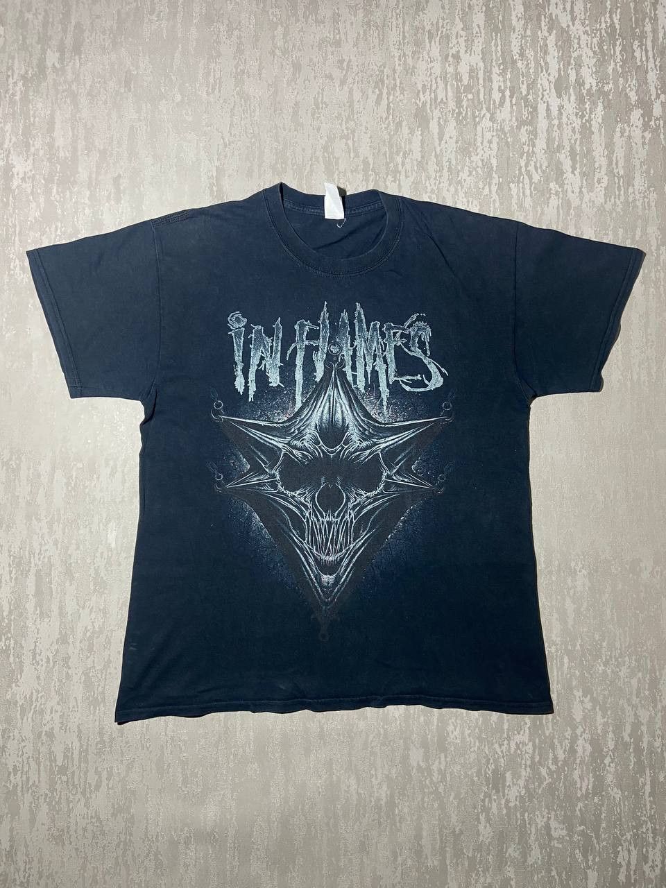 Band Tees × Vintage Vintage In Flames Band Tee Y2K Washed Metal Size US L / EU 52-54 / 3 - 1 Thumbnail