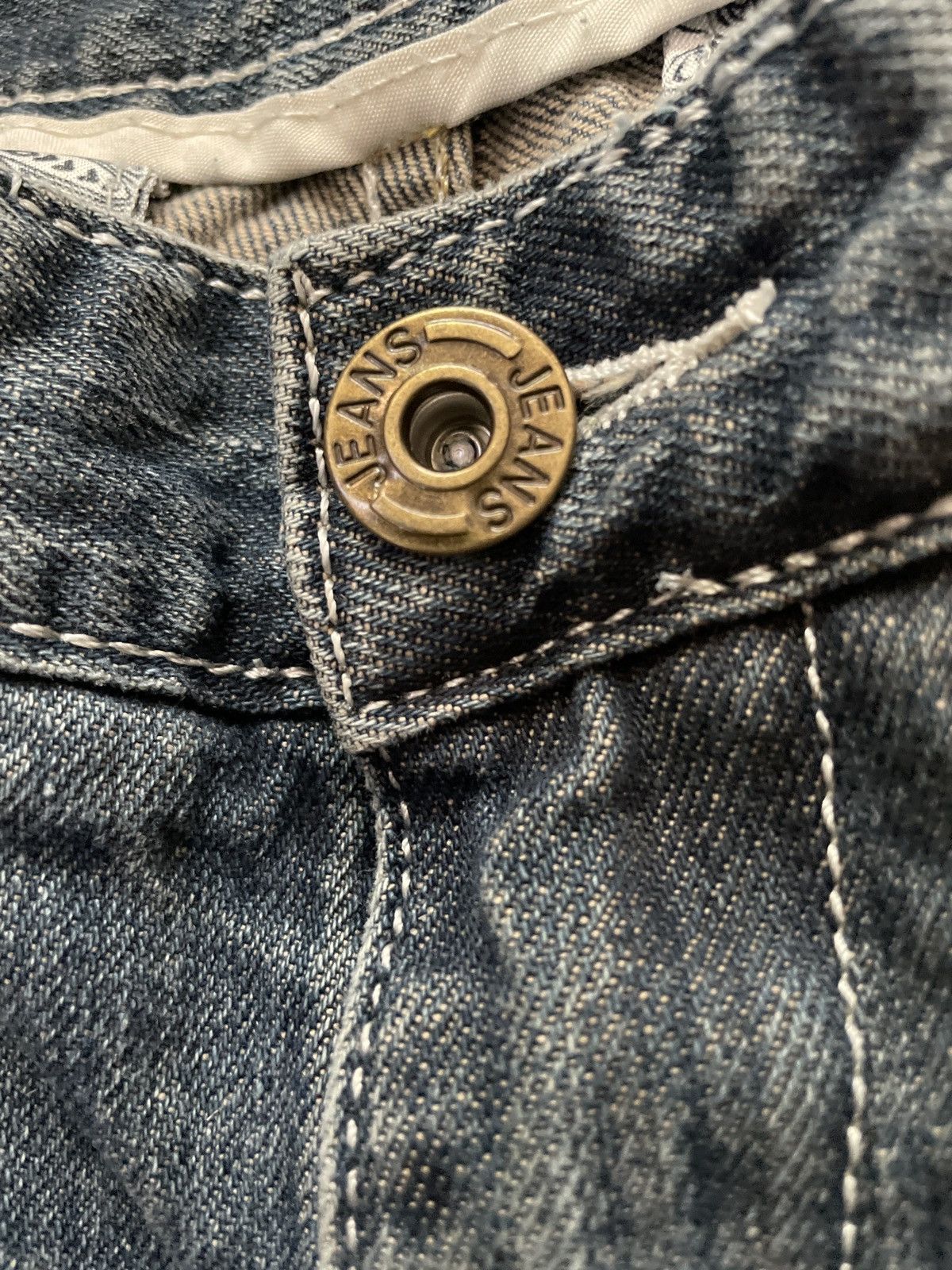 Designer × Vintage Vintage Blue Jean Denim Shorts JORTS Skater Cargo Baggy Y2K Size US 32 / EU 48 - 11 Thumbnail