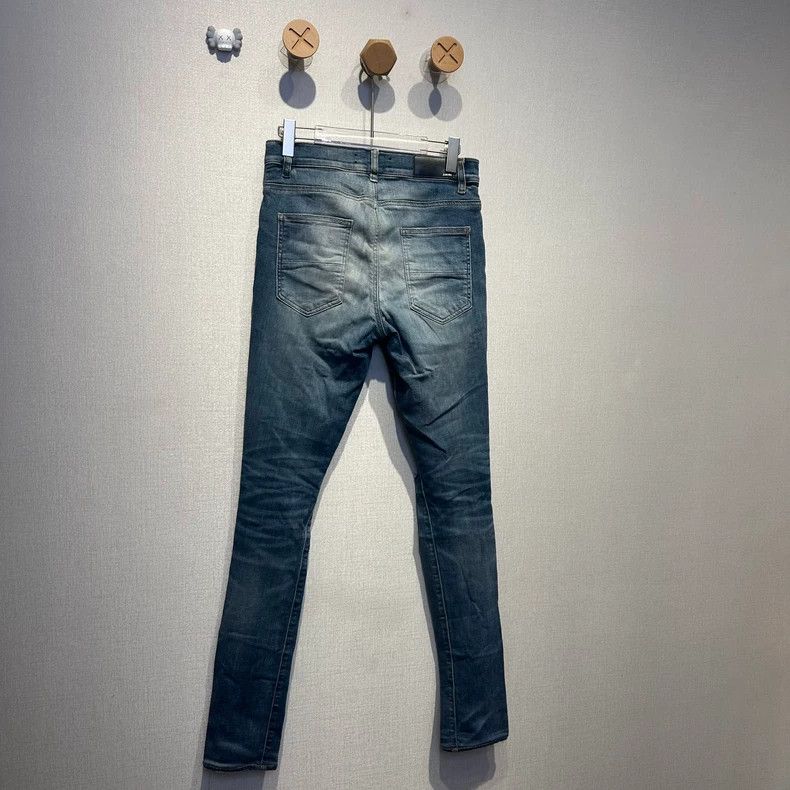 Amiri Amiri washed double knee distressed blue jeans Size US 32 / EU 48 - 2 Thumbnail