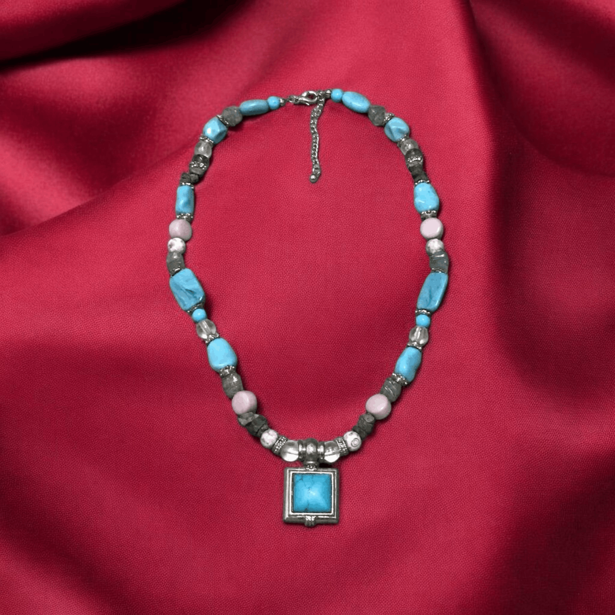 Other Native Navajo Turqoise mix Stainless Steel Necklace Size ONE SIZE - 1 Thumbnail