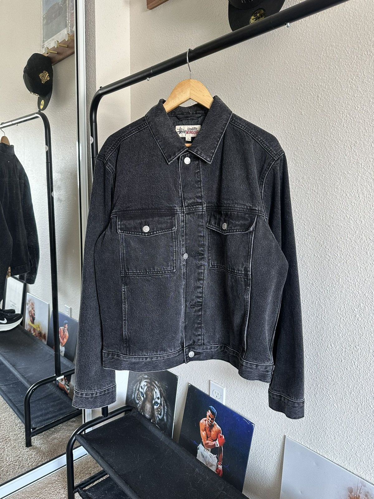 Stussy Trucker Denim Jacket Leopard | Grailed