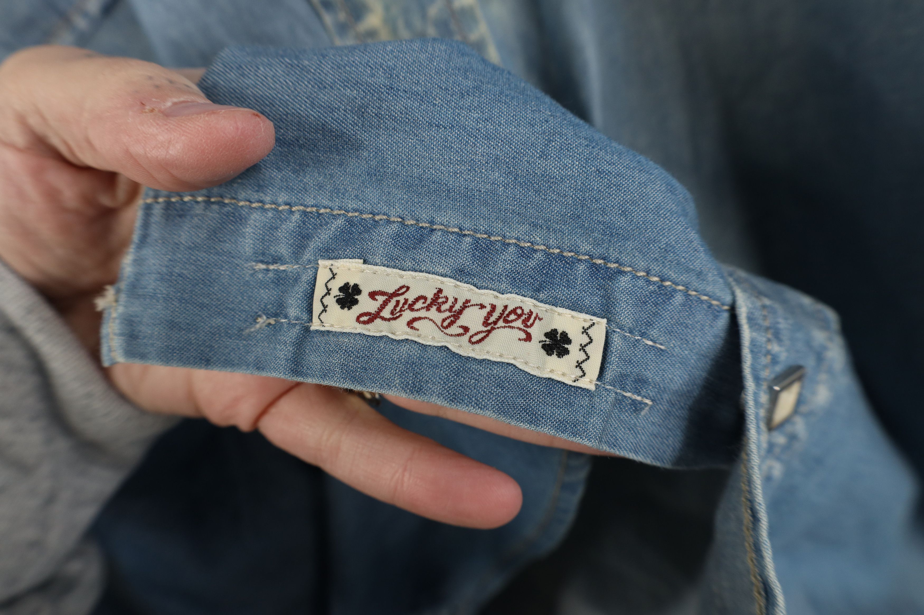 Lucky Brand Vintage Lucky Brand Western Rodeo Denim Snap Button Shirt Size US L / EU 52-54 / 3 - 11 Thumbnail