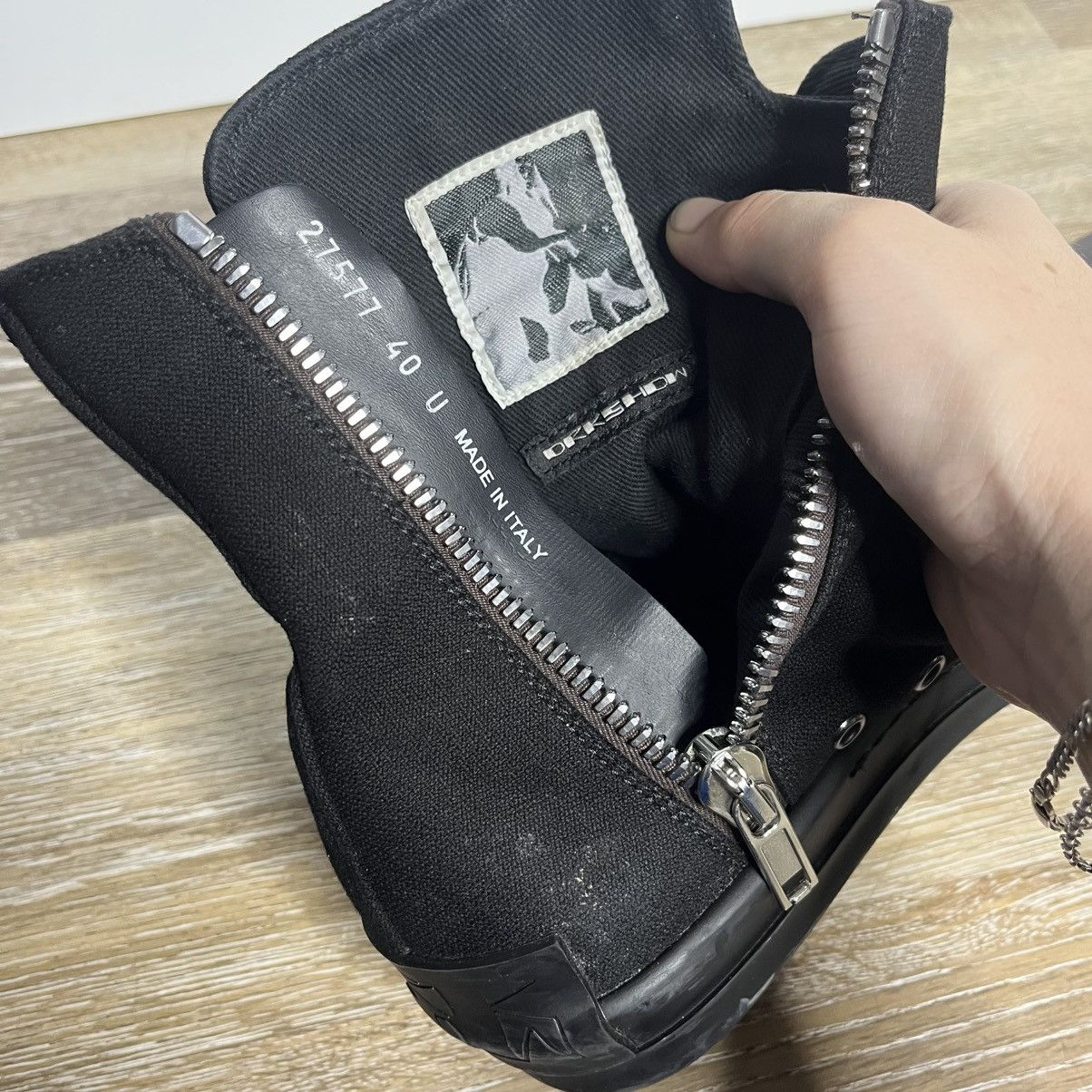 Rick Owens triple black rick owens drkshdw ramones Size US 7 / EU 40 - 6 Thumbnail