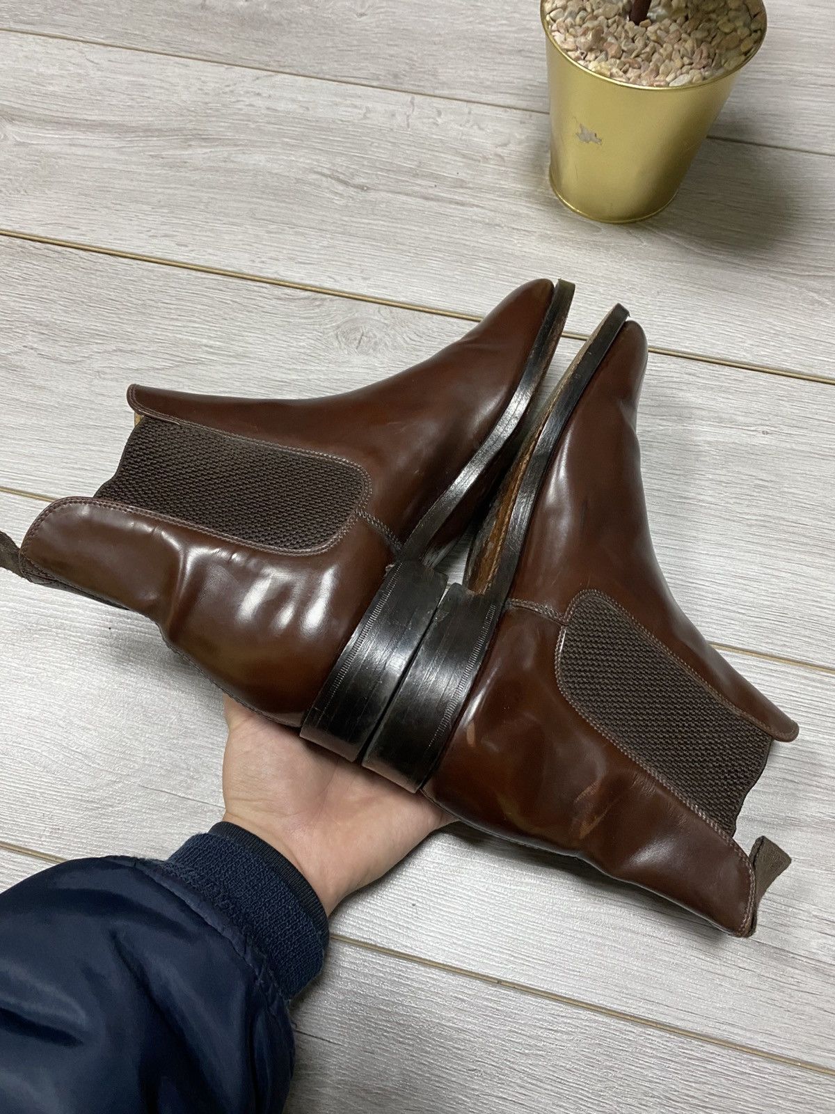Loake Loake Wareing Leather Boots Chelsea Shoes Brown Size US 8.5 / EU 41-42 - 7 Thumbnail