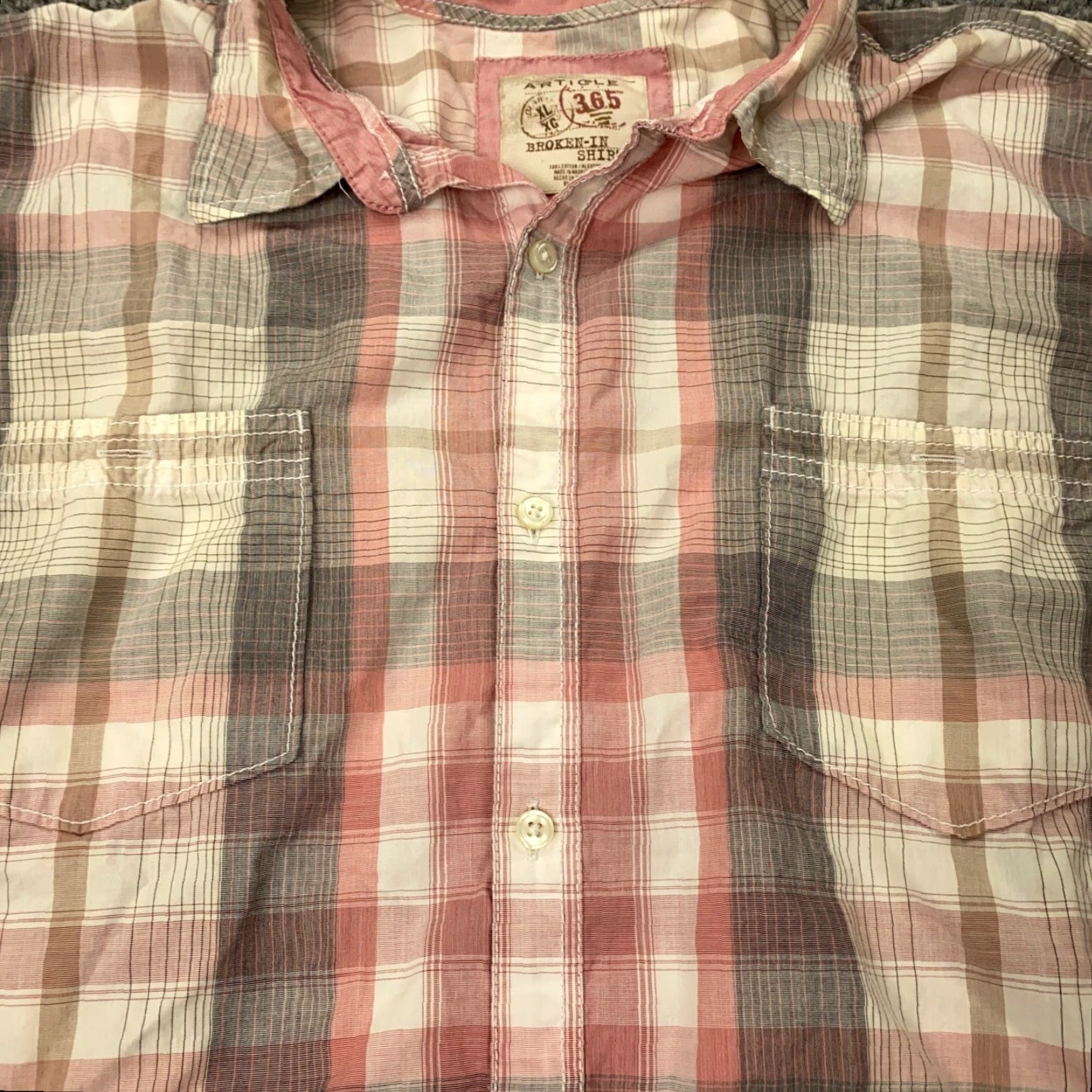 Vintage VINTAGE Article 365 Plaid Button-Up Shirt Mens XL Pink Long Sleeve Lightweight Classic Outdoor Size US XL / EU 56 / 4 - 5 Thumbnail