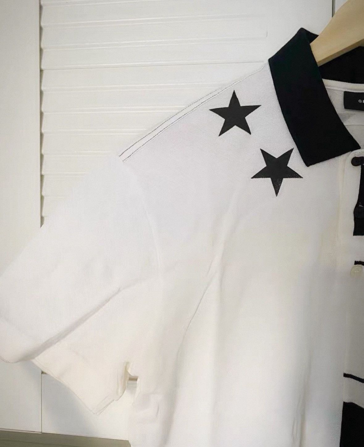 Givenchy Givenchy Black and White Five-pointed Star Polo Shirt Size US XL / EU 56 / 4 - 3 Thumbnail