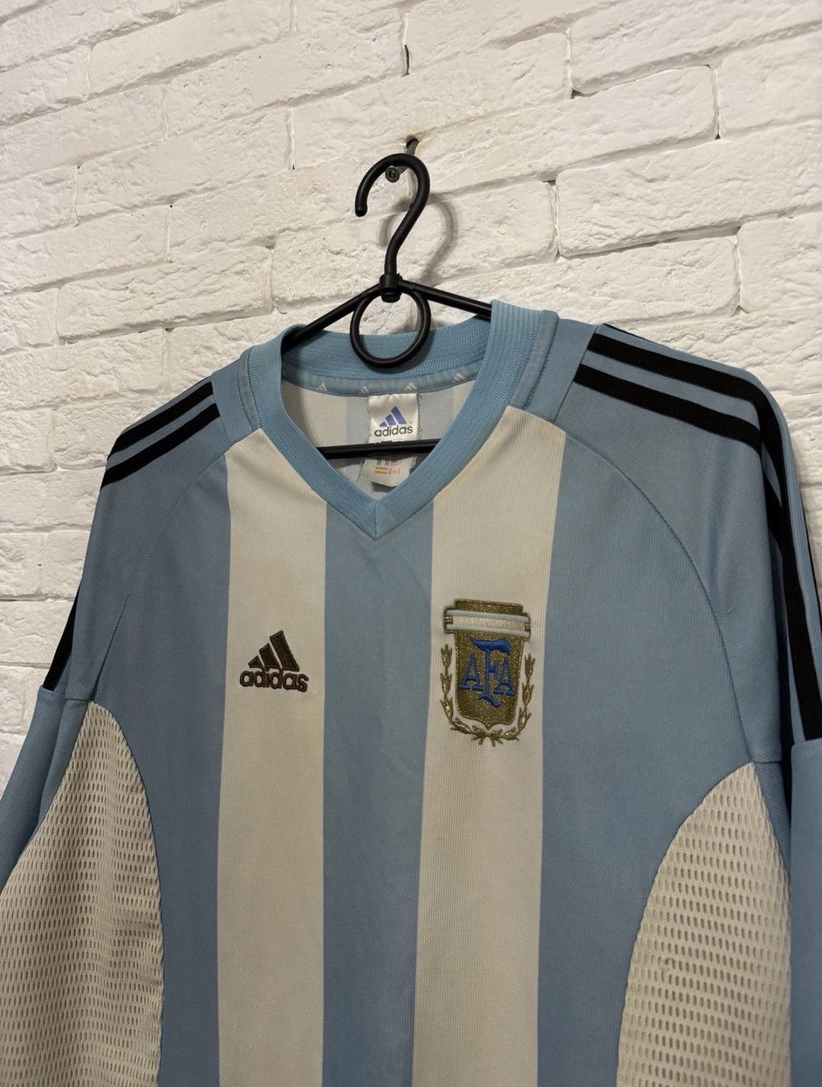 Adidas Vintage Adidas Argentina 20/04 Jersey Home Football Shirt Size US L / EU 52-54 / 3 - 2 Thumbnail