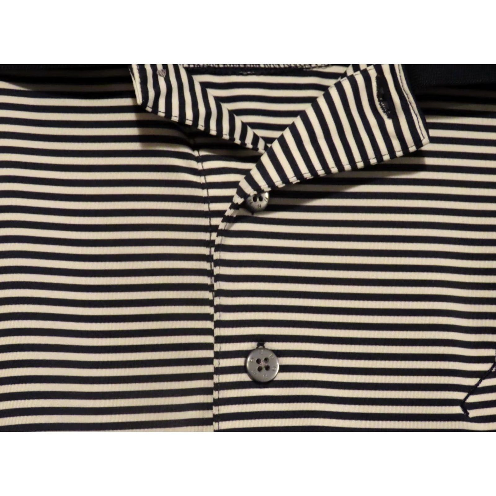 Footjoy FootJoy Polo Shirt Men L Navy White Striped Short-Sleeve Golf Shirt Size US L / EU 52-54 / 3 - 4 Thumbnail