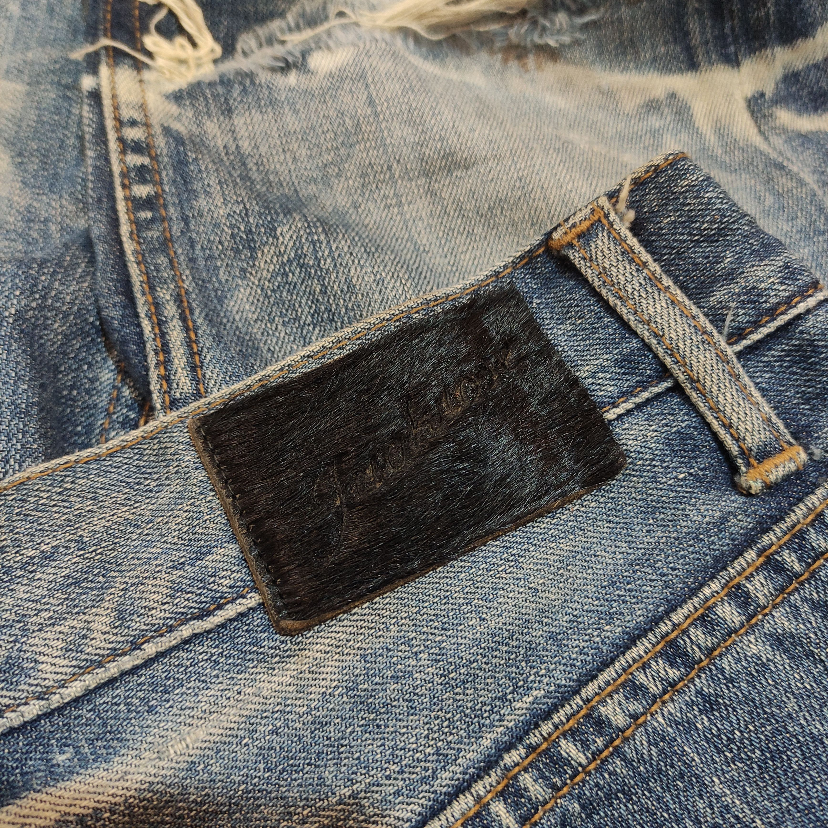 JACKROSE Jackrose Distressed Flare Denim – 2000s Vkei Size US 31 - 8 Thumbnail