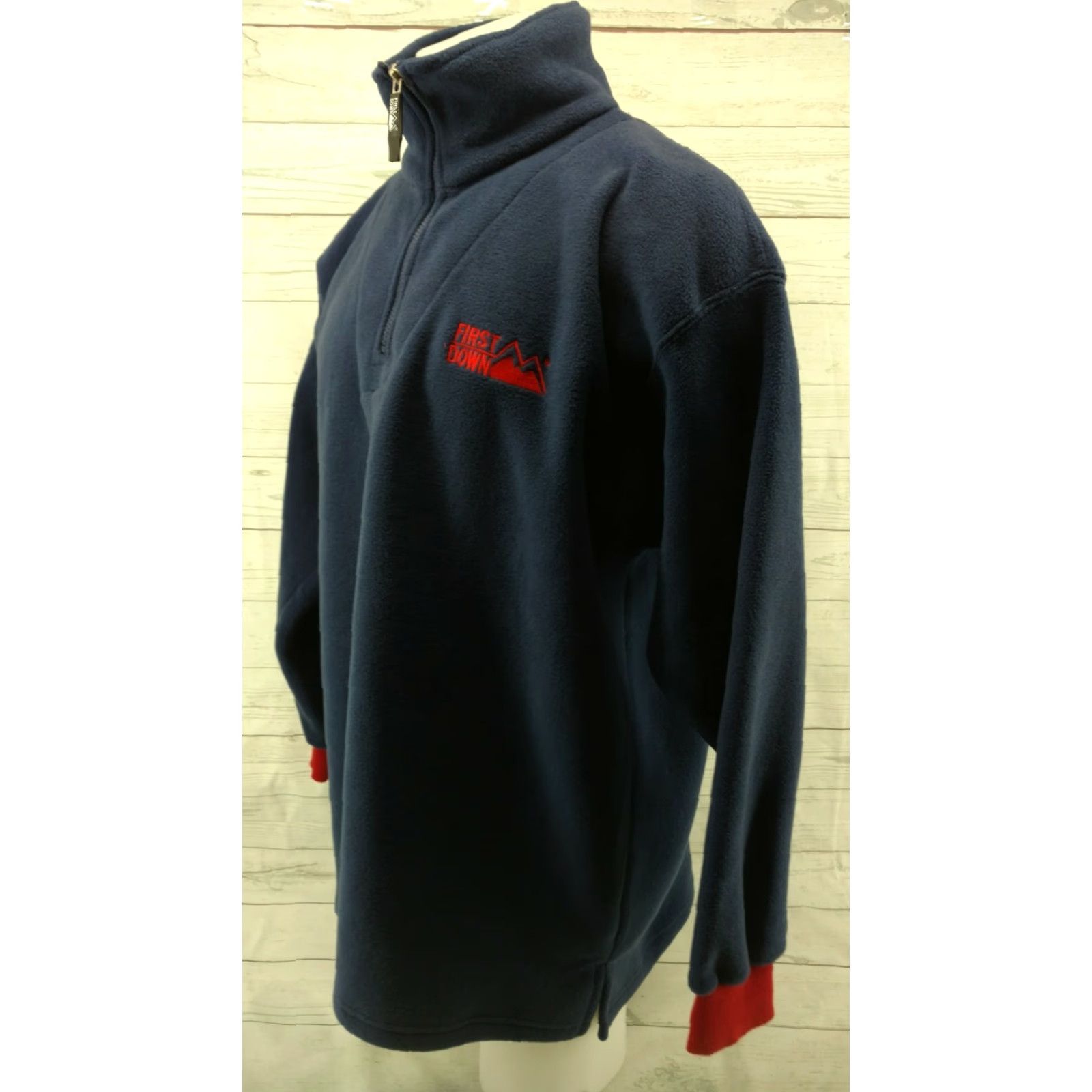 Vintage First Down Exploration Blue Fleece 1/4 Zip Hiking Pullover Size Large Size US L / EU 52-54 / 3 - 2 Thumbnail