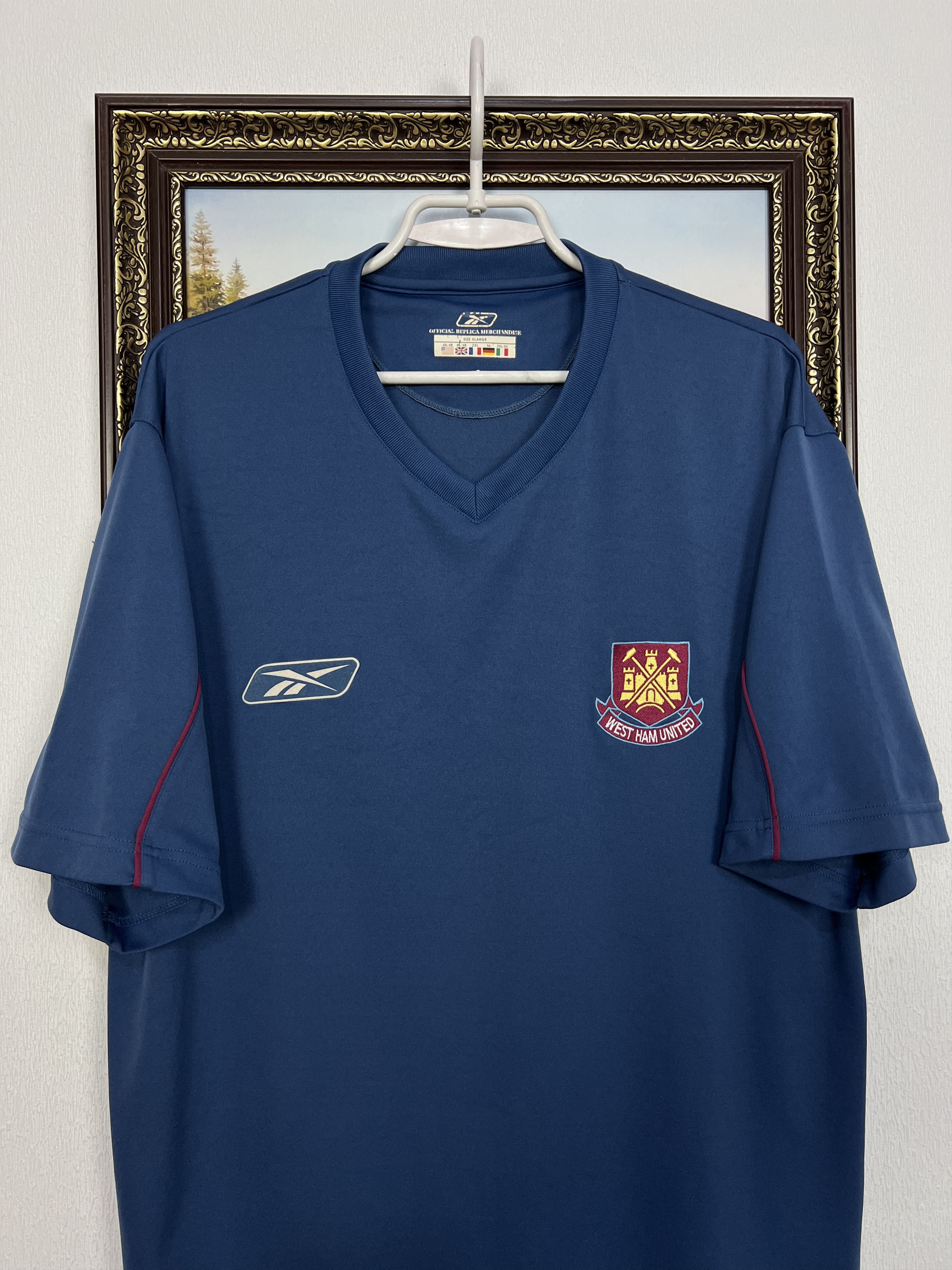 Reebok Vintage 2000's West Ham Football Shirt Soccer Jersey Trikot Size US XXL / EU 58 / 5 - 2 Thumbnail