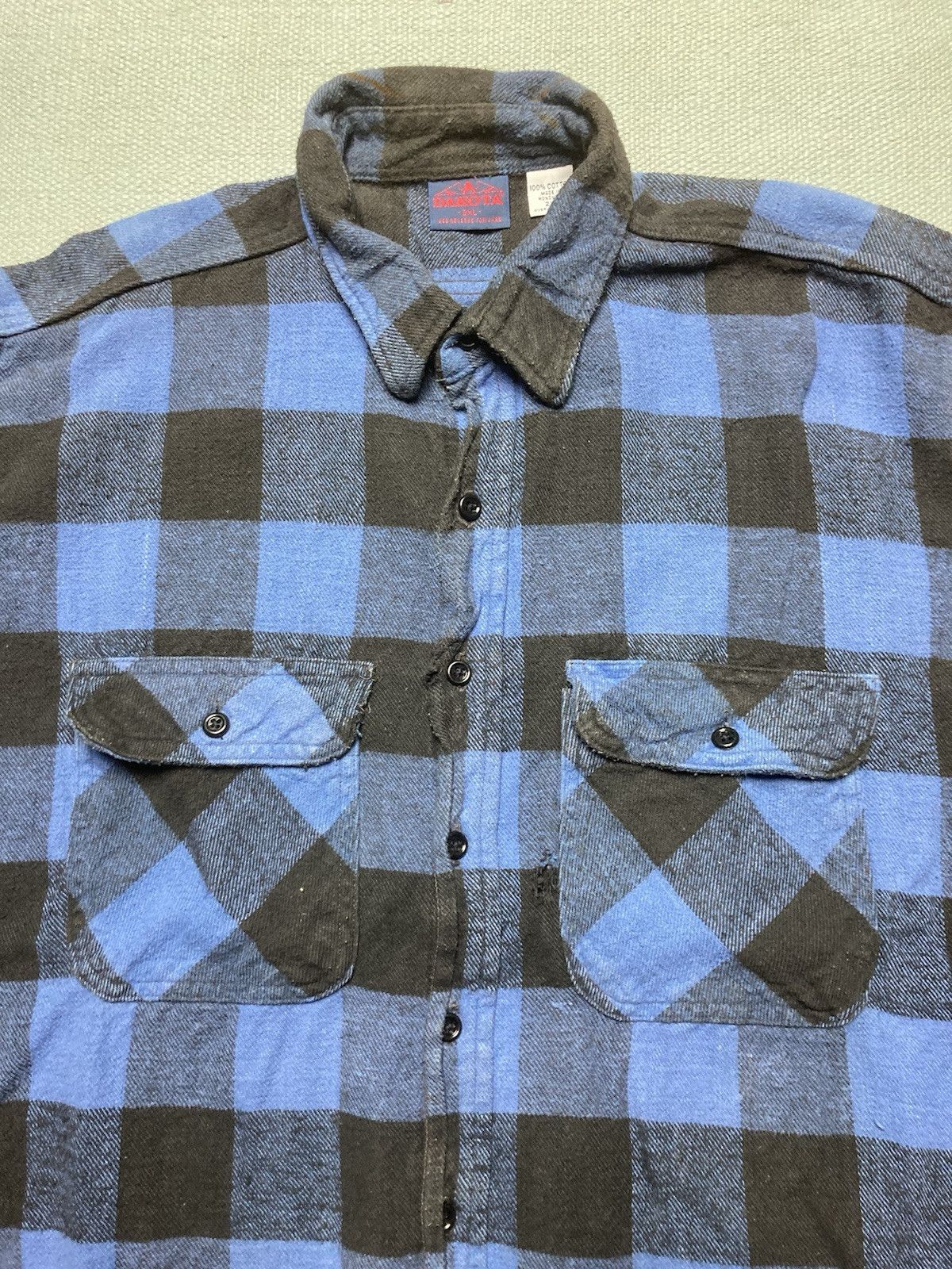 Vintage Vtg Dakota flannel shirt five brother woven cotton thick XXL Size US XXL / EU 58 / 5 - 3 Thumbnail