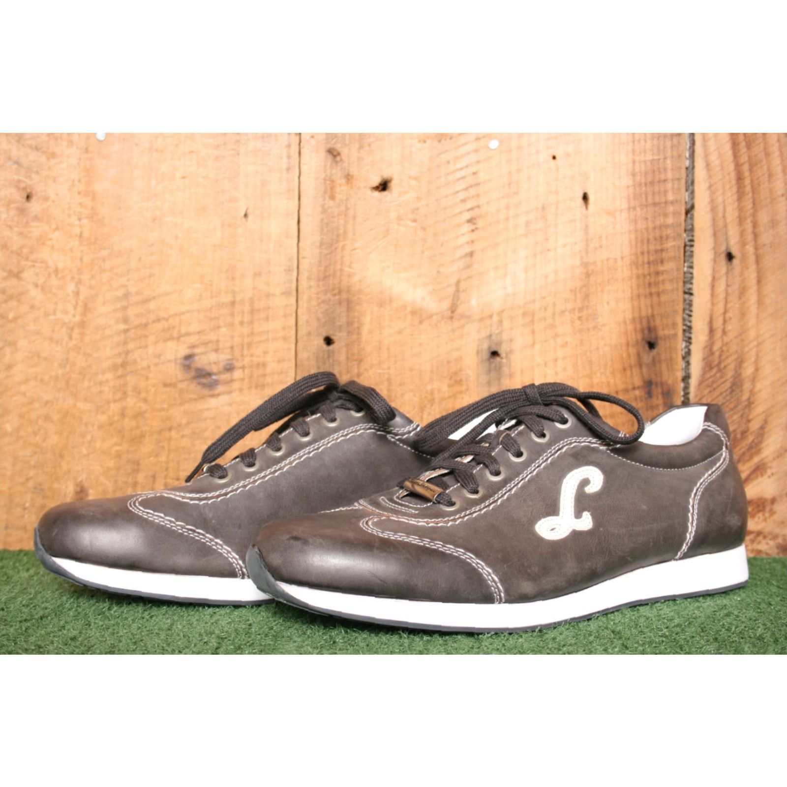 Lamborghini TONINO LAMBORGHINI Smoke Gray Leather Sneakers Men UK 8 US 8.5 Gray Leather Sneaker Size US 8 / EU 41 - 2 Thumbnail