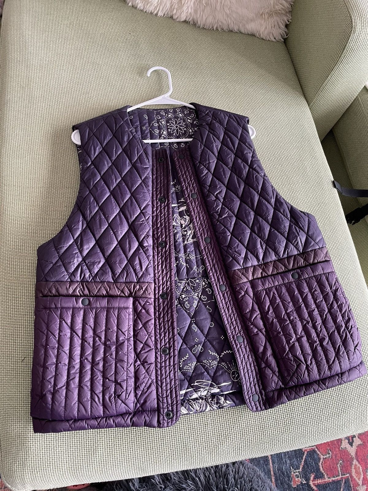 image of Kith Wyatt Vest in Purple, Men's (Size Medium)