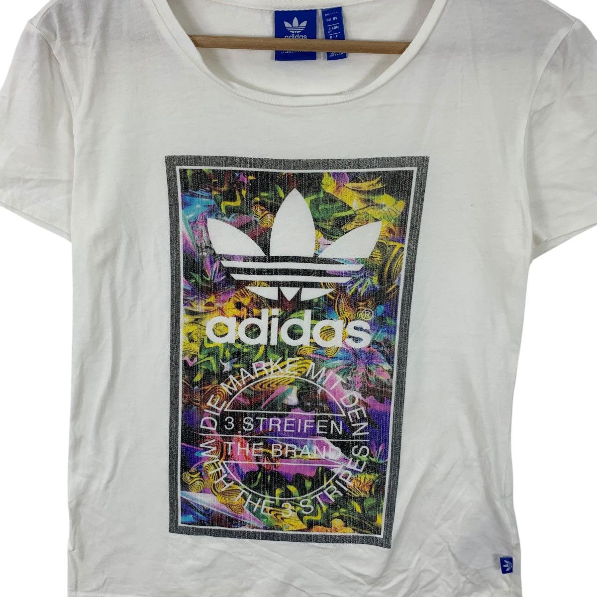 Adidas ADIDAS ORIGINALS 3 STRIPES Box Logo Rainbow Tee Shirt Top Size XS / US 0-2 / IT 36-38 - 3 Thumbnail