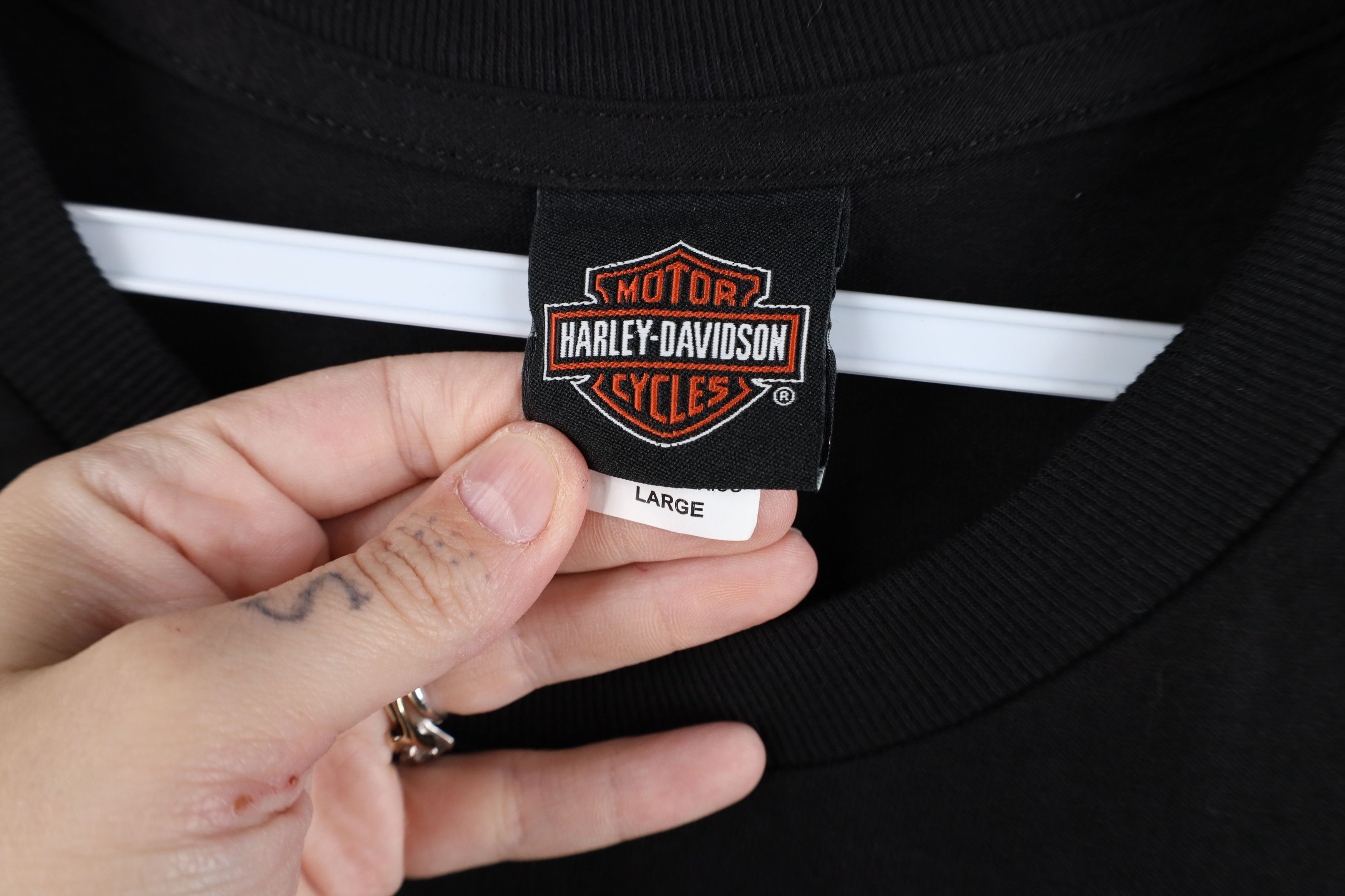Harley Davidson × Vintage Y2K Harley Davidson Spell Out Big Logo Short Sleeve T-Shirt Size US L / EU 52-54 / 3 - 8 Thumbnail