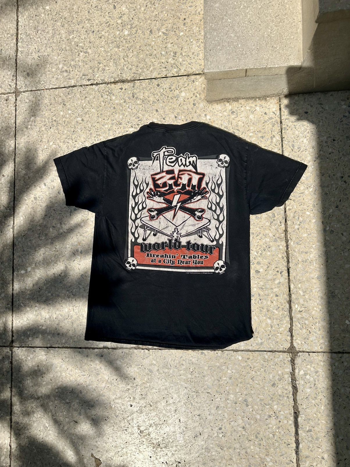 TNA Black 3D Dudley bros TNA wrestling crew neck tee Size US L / EU 52-54 / 3 - 5 Thumbnail