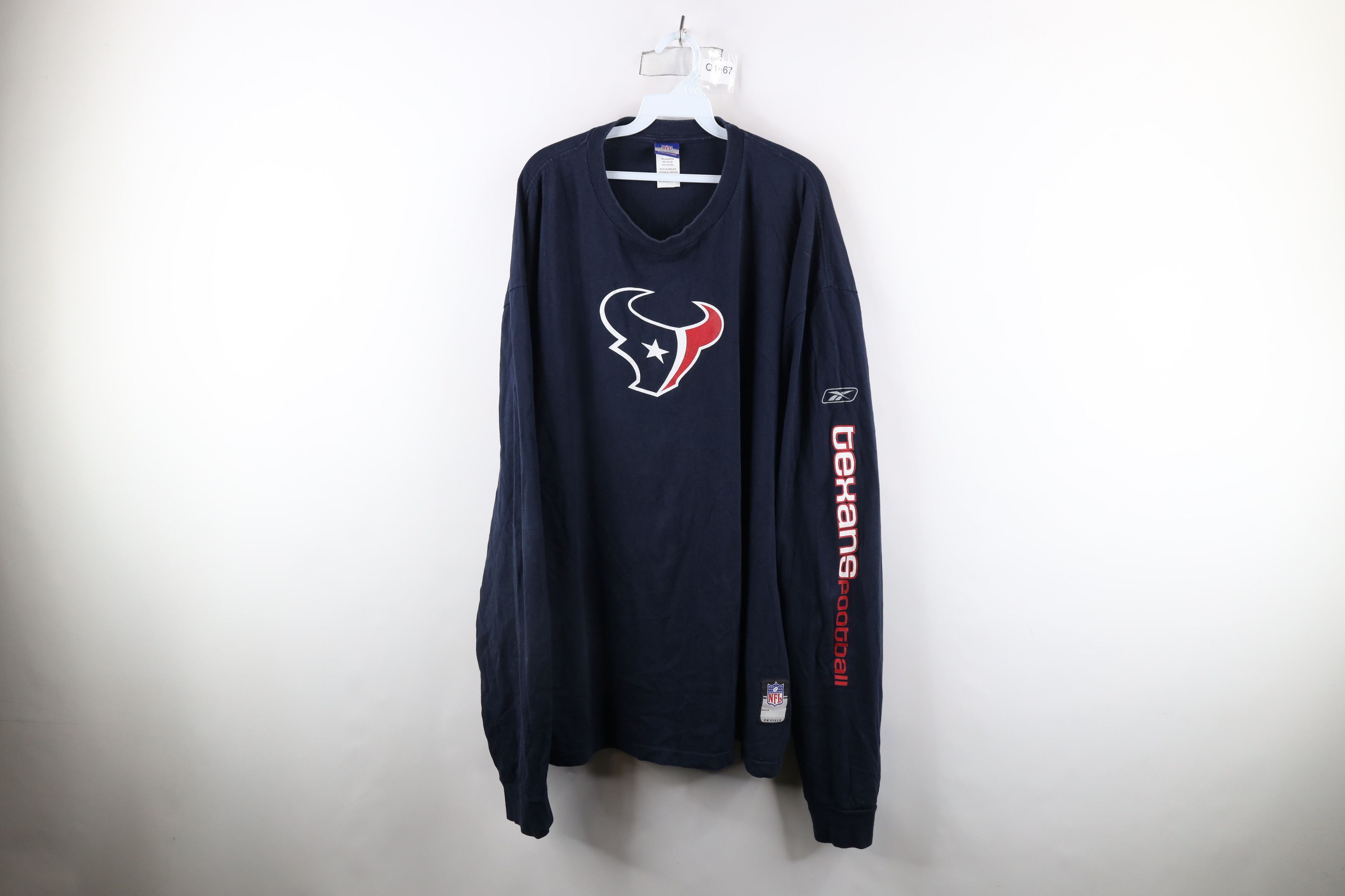 Reebok × Vintage Vintage Reebok Houston Texans Football Long Sleeve T-Shirt Size US XXL / EU 58 / 5 - 1 Thumbnail