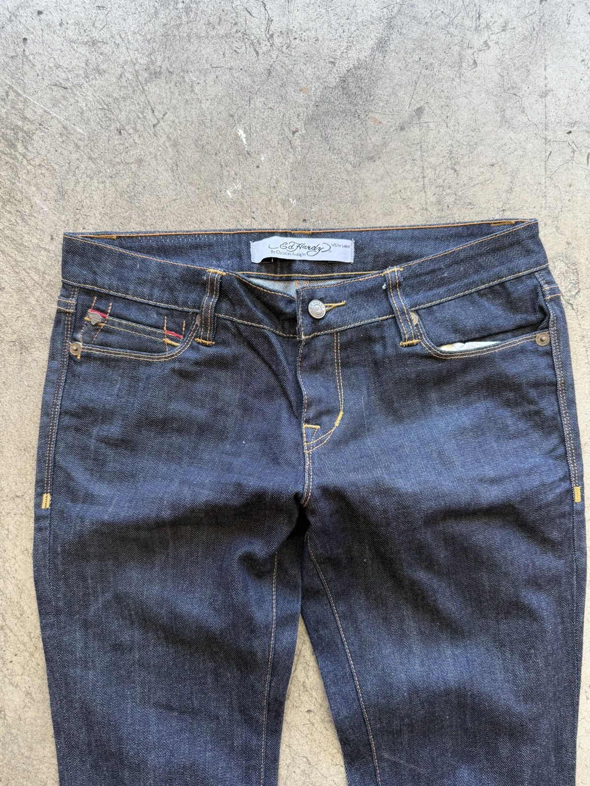 Ed Hardy Women’s Ed hardy vintage Y2K 00s denim spell out 28 Size 28" / US 6 / IT 42 - 4 Thumbnail