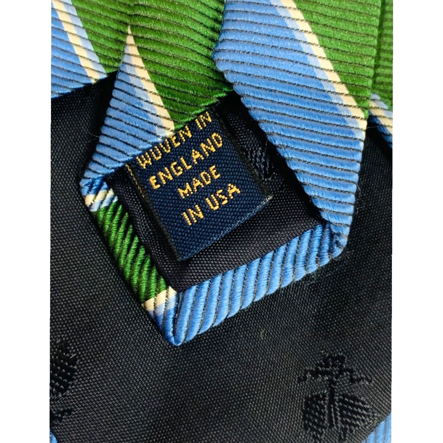 Brooks Brothers Brooks Brothers Mens Tie Woven Silk Necktie Green Blue Stripe 2 3.75" Width 60" Length 60" (if length) Size ONE SIZE - 5 Thumbnail