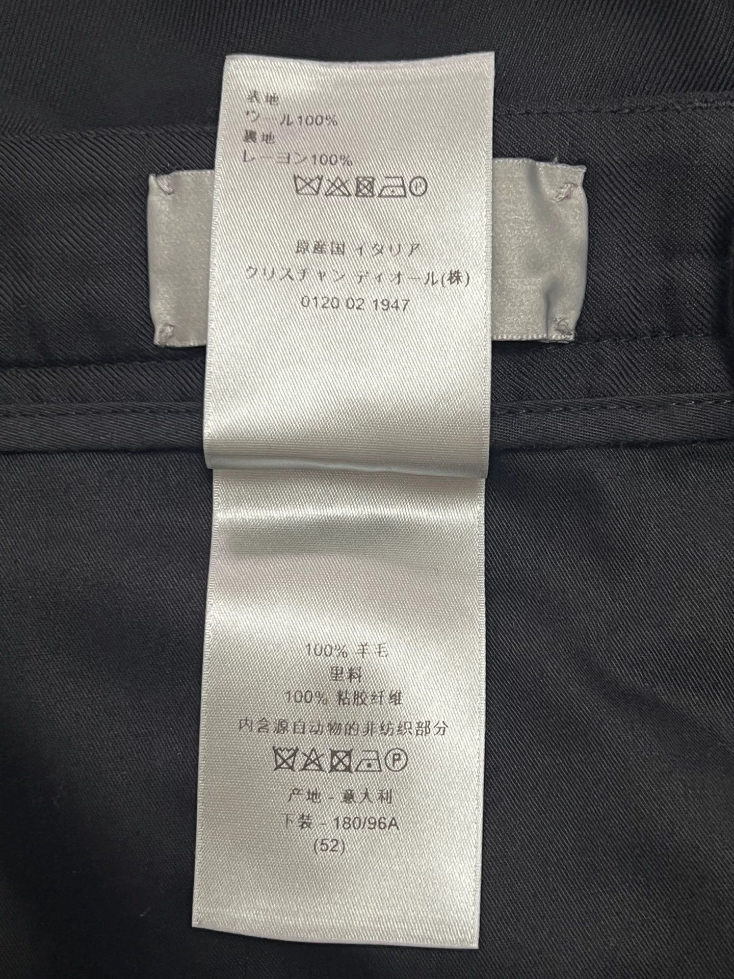 Dior Dior CD Black Wool Men's 52 Normal Fit Trousers Size US 36 / EU 52 - 5 Thumbnail