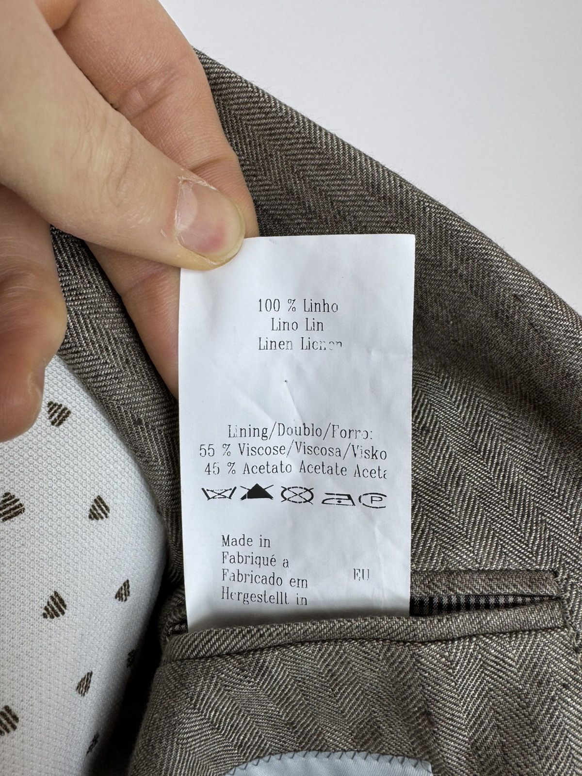 Other Dielmar Fratelli Ormezzano linen blazer herringbone size 50 Size 50R - 14 Thumbnail