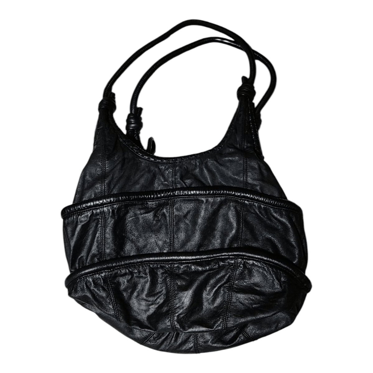 Diesel RARE!!! Diesel Hobo Shoulder Bag Y2K Vintage Black Leather Size ONE SIZE - 9 Thumbnail
