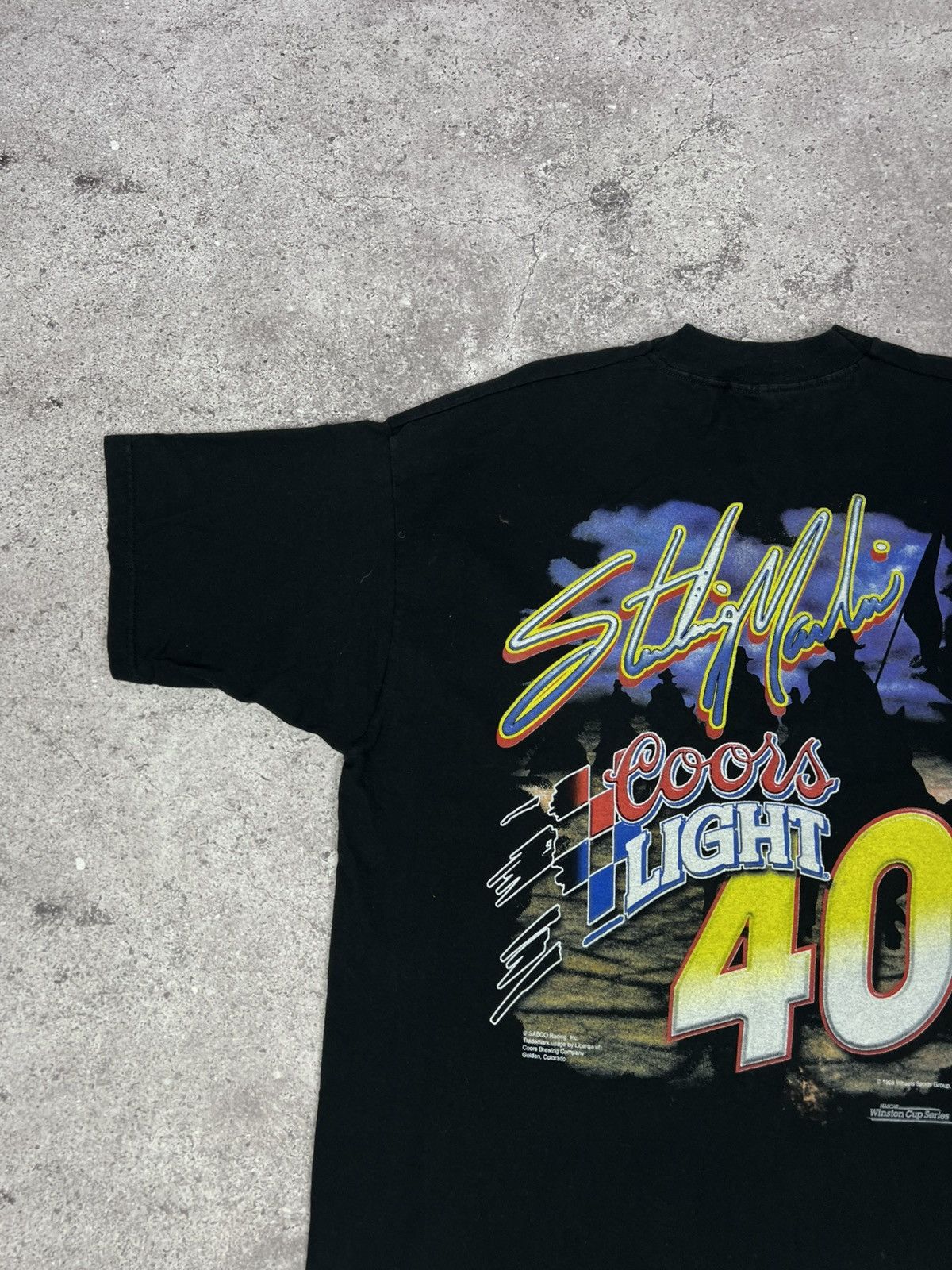 Fruit Of The Loom Vintage 1998 NASCAR Sterling Marlin T-shirt 90s Tee Size US XL / EU 56 / 4 - 19 Thumbnail