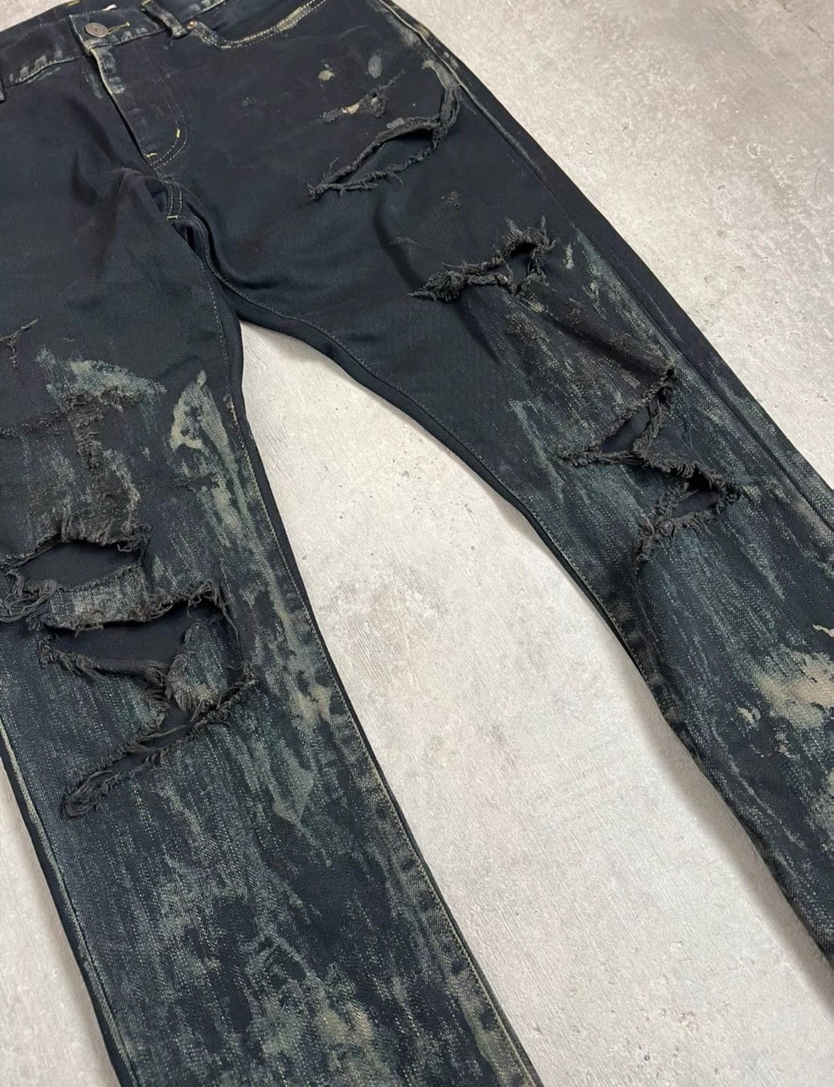 Saint Laurent Paris Saint laurent Oil Damage Jeans 2501-Nextarrow Size US 31 - 3 Thumbnail