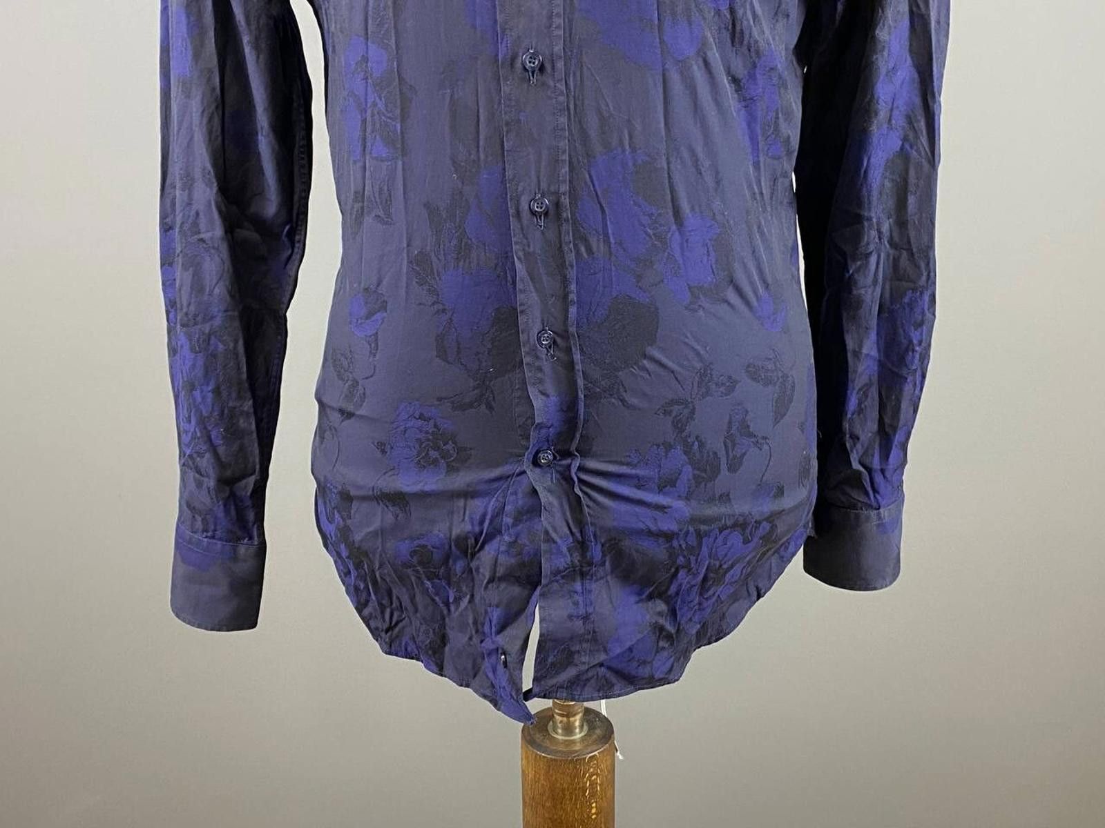 Etro Etro Milano Blue Floral Print Button Down Shirt Size 39 Size US M / EU 48-50 / 2 - 2 Thumbnail