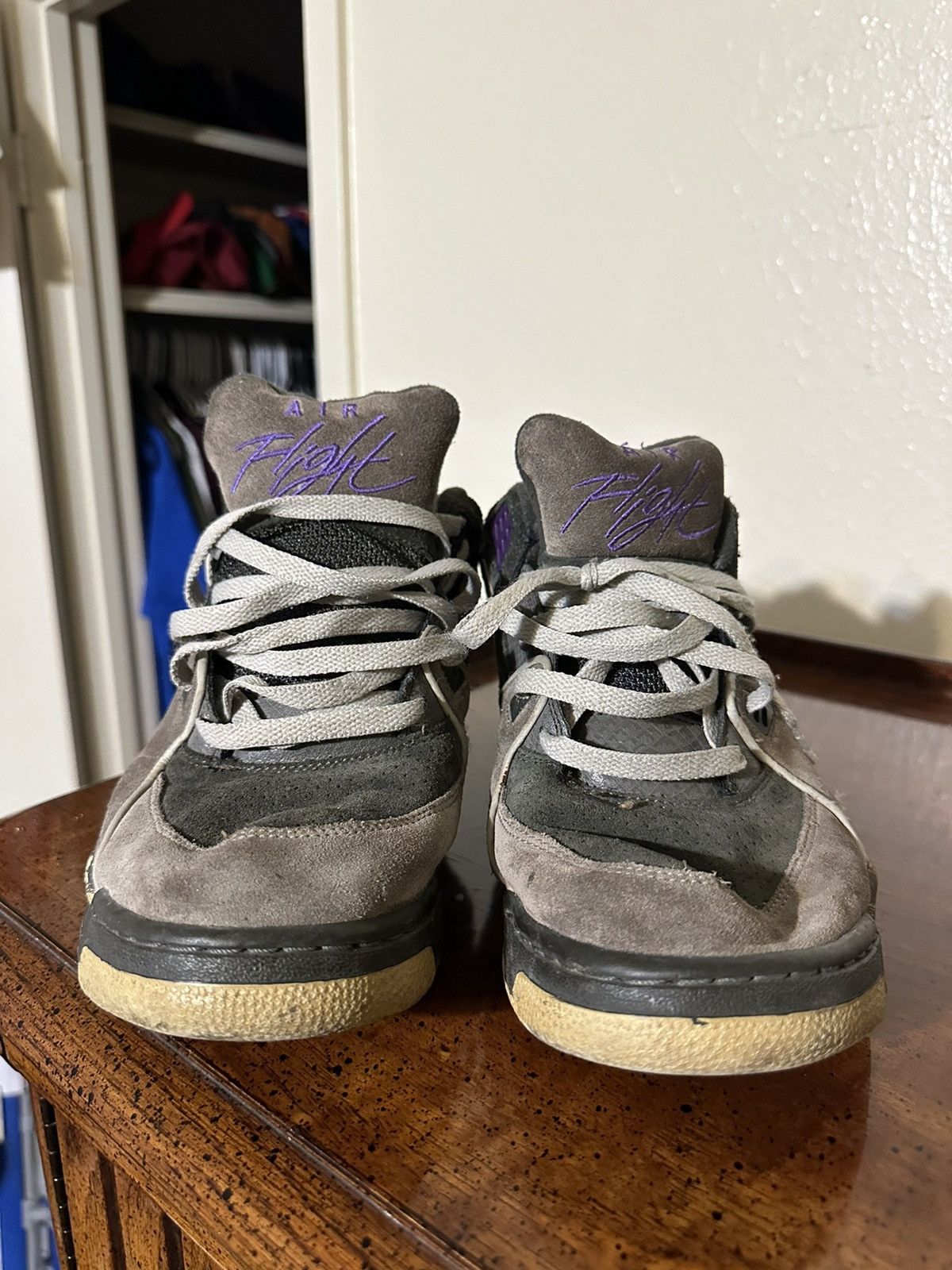 Nike × Vintage Vintage Nike Air flight 89 A “purple & grey” 2008 size 11 Size US 11 / EU 44 - 2 Thumbnail
