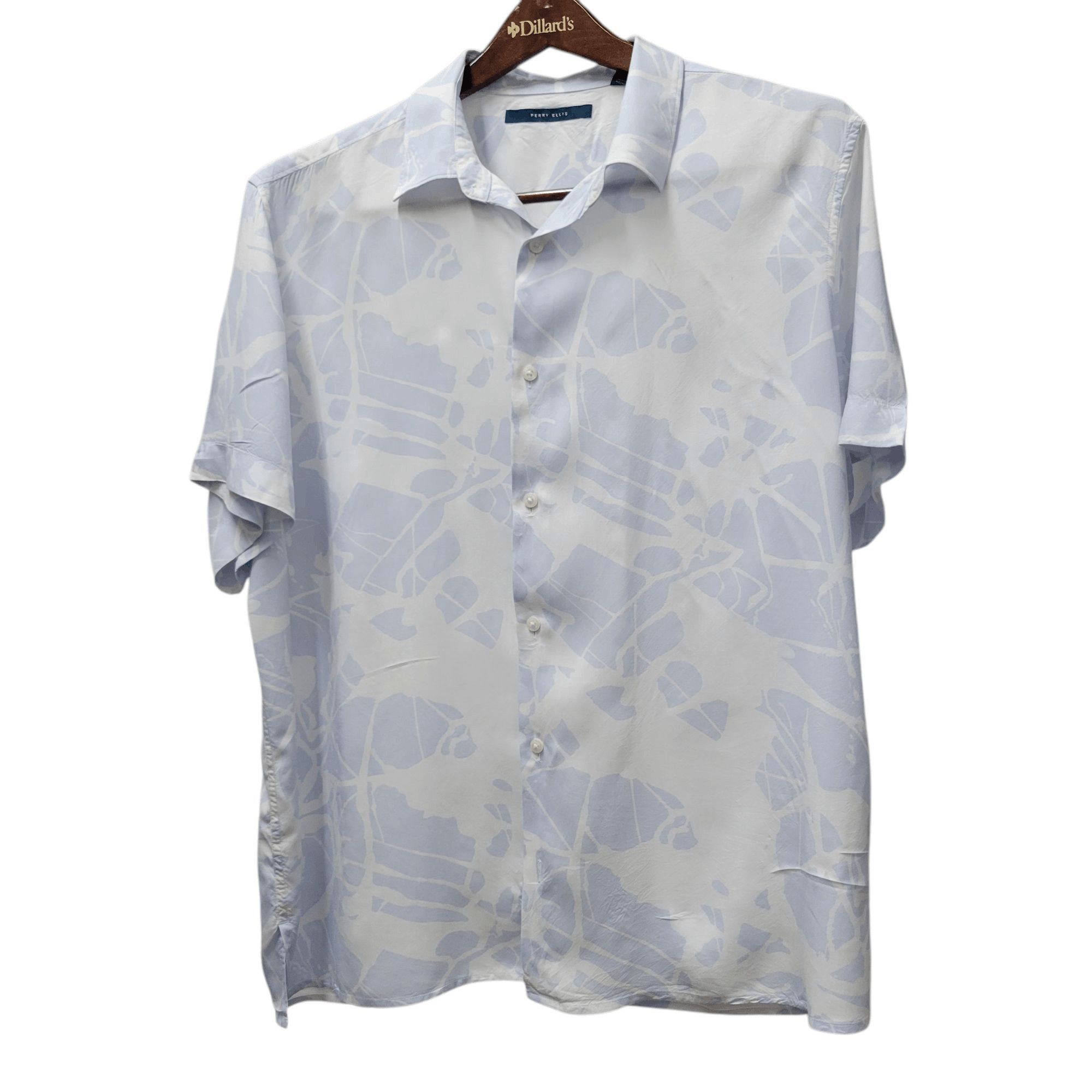 Perry Ellis Perry Ellis Men Floral Short Sleeve Button-Up Shirt Size XXL Size US XXL / EU 58 / 5 - 4 Thumbnail