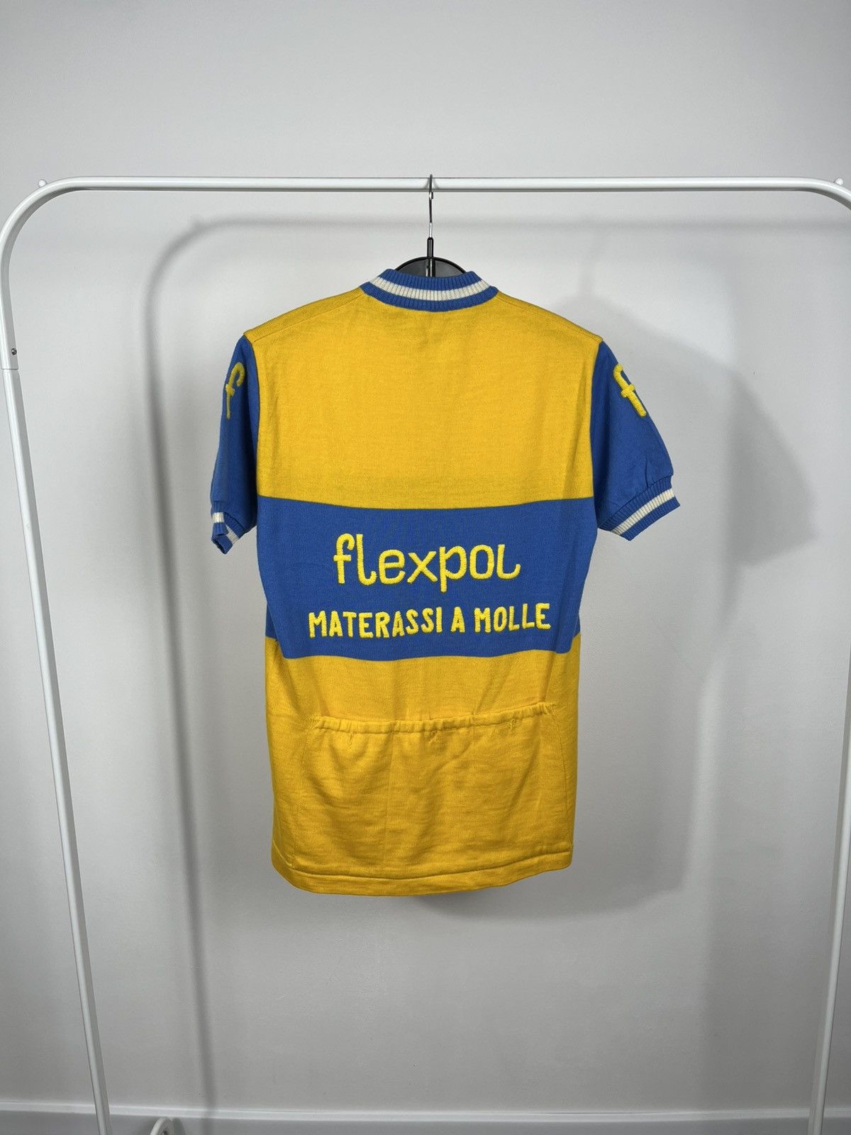 Other Vintage Flexpol Wool Cycling Jersey Yellow Blue Zip Size 48 Size US M / EU 48-50 / 2 - 14 Thumbnail