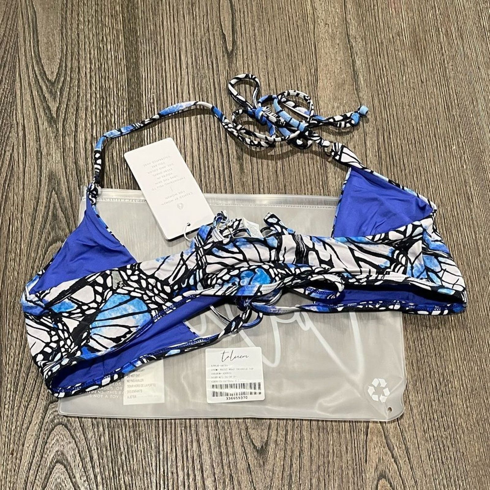 Vintage NWT Toluca Amina Bikini Top Waist Wrap Triangle Adonis M/L Size ONE SIZE - 7 Thumbnail