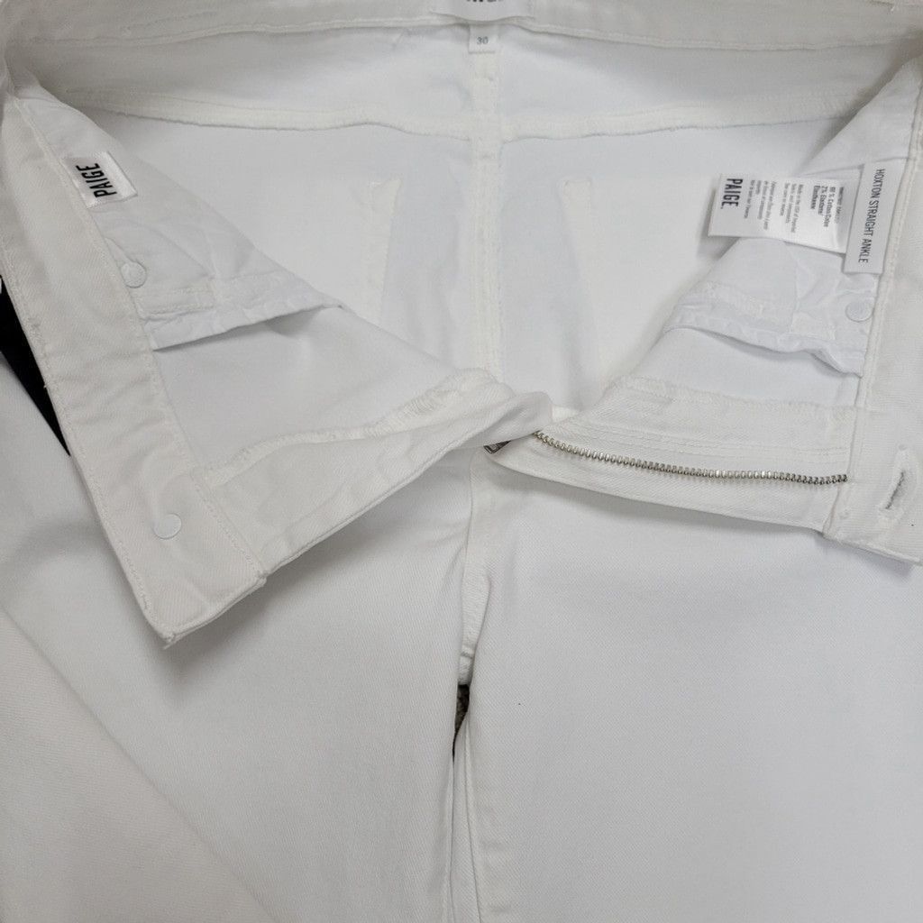 Paige PAIGE Hoxton Straight Ruffle-Detail Ankle. Size 30.Inseam 27 Size 30" / US 8 / IT 44 - 12 Thumbnail