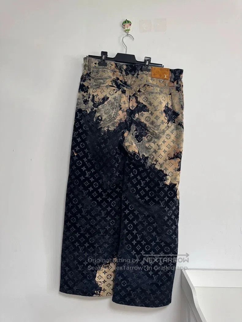 Louis Vuitton LV Monogram Print Denim Jeans . Size US 32 / EU 48 - 2 Thumbnail