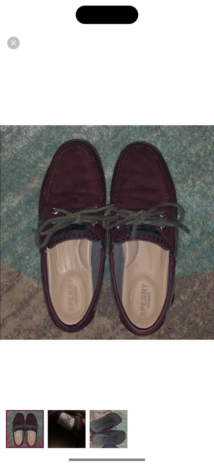 Sperry Sperry maroon boat shoe Size US 7 / IT 37 - 1 Thumbnail