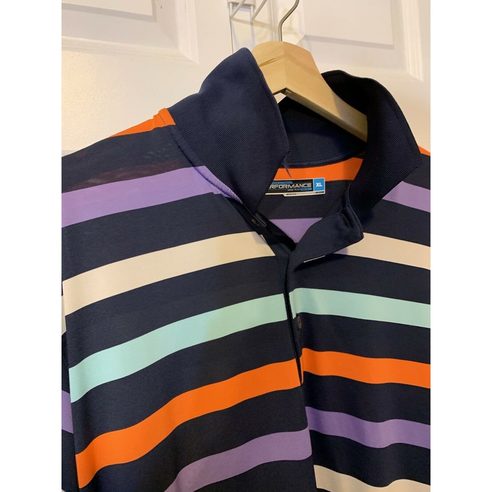 Roundtree & Yorke Roundtree & Yorke Performance polo Men’s Sz XL Striped Multi Size US XL / EU 56 / 4 - 3 Thumbnail