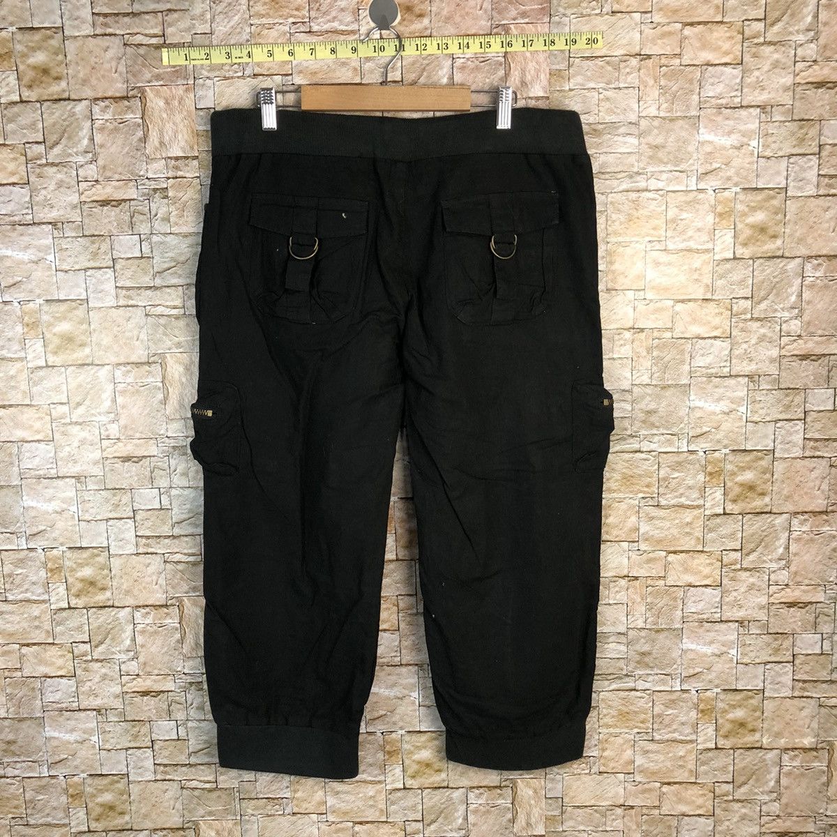 Japanese Brand Hucom Black Multipocket Cropped Pants #A378 Size 31" - 14 Thumbnail