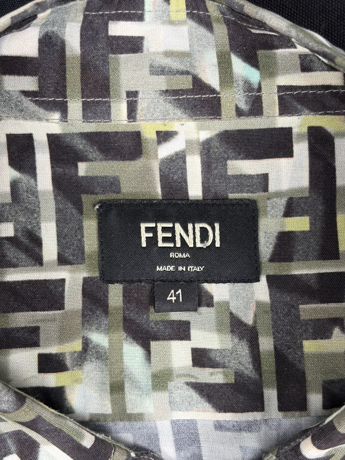 Fendi FF Print Monogram Shirt Size US L / EU 52-54 / 3 - 4 Thumbnail