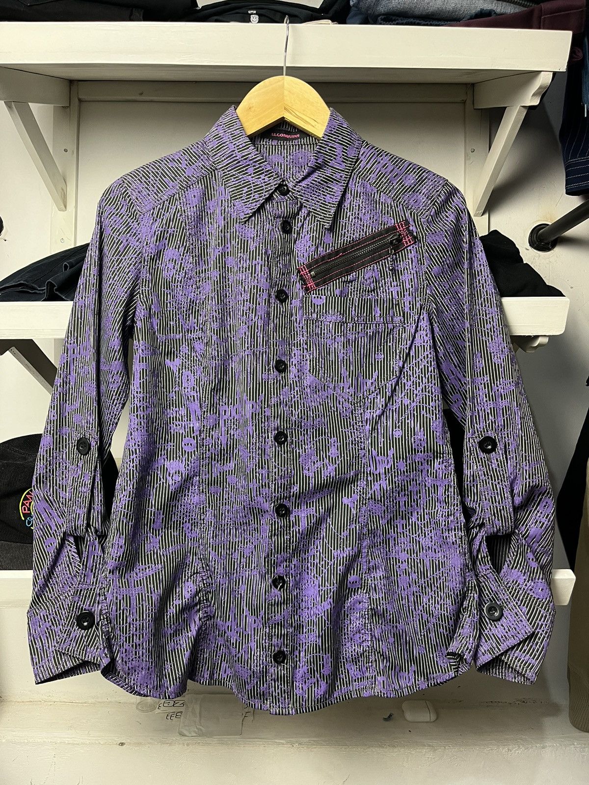 If Six Was Nine × Japanese Brand × Le Grande Bleu (L.G.B.) Rare Gothic Punk Skull algonquins All Over Print Shirt Size US M / EU 48-50 / 2 - 1 Thumbnail
