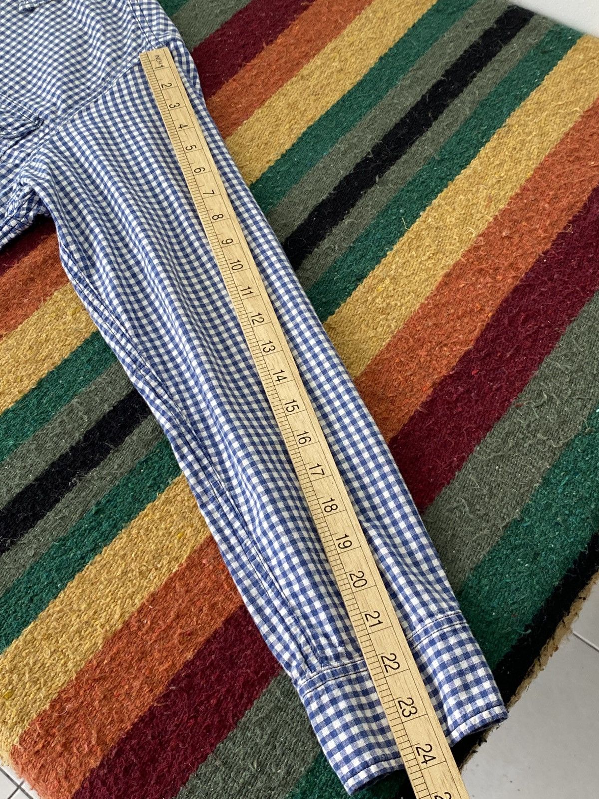 Sugar Cane Sugarcane Co by Toyo Enterprise Gingham Blue Button Up Shirt Size US M / EU 48-50 / 2 - 5 Thumbnail