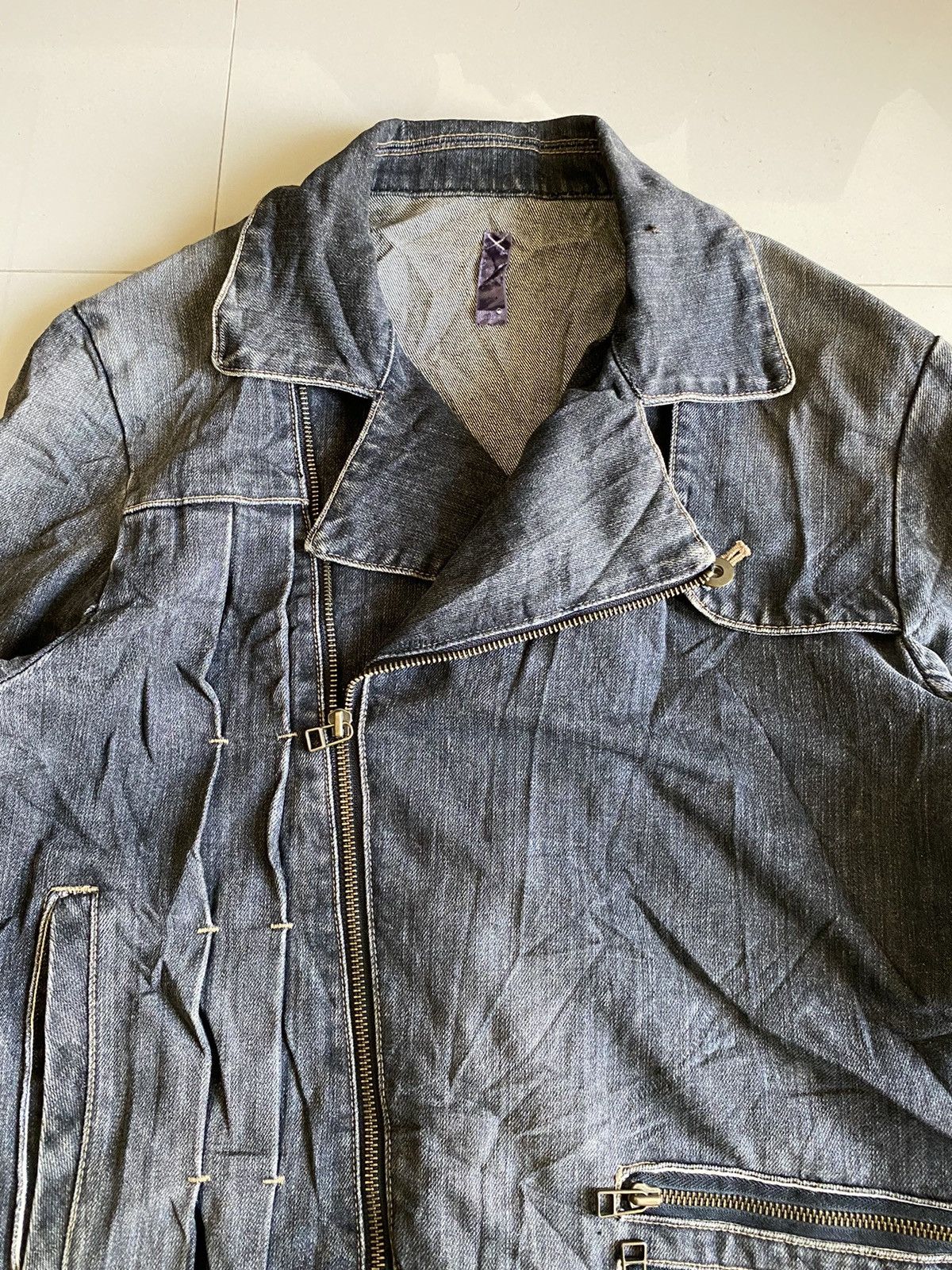 If Six Was Nine × Japanese Brand × Le Grande Bleu (L.G.B.) 2000s SIFURY punk bikers denim jacket Size US M / EU 48-50 / 2 - 4 Thumbnail