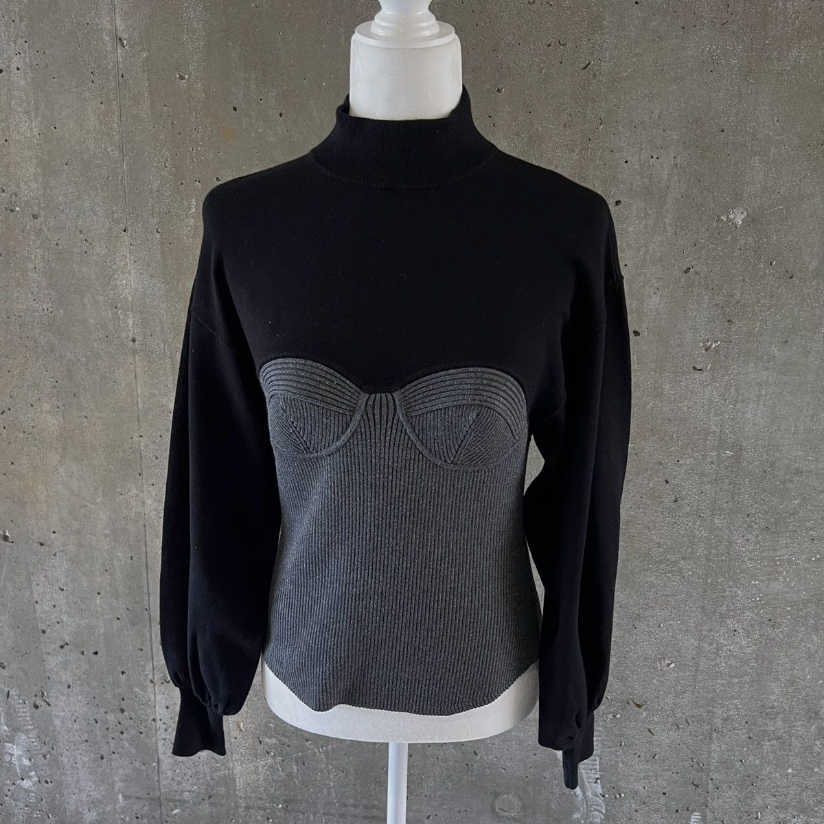 Japanese Brand Corset Knit Turtleneck Size ONE SIZE - 5 Thumbnail