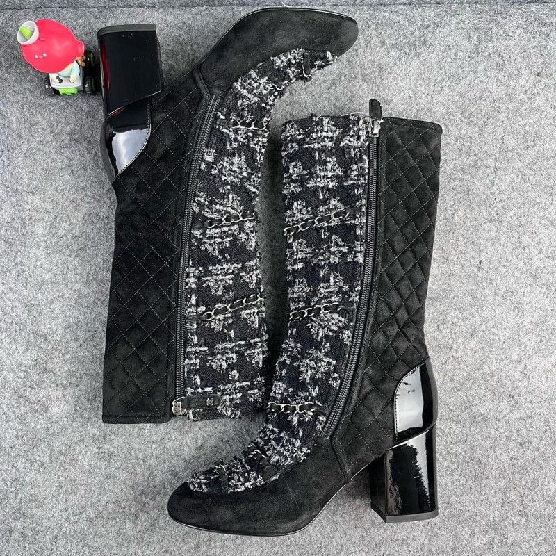 Louis Vuitton Louis Vuitton Woven Chain High Boots for Women -2508 Size US 6 / IT 36 - 3 Thumbnail