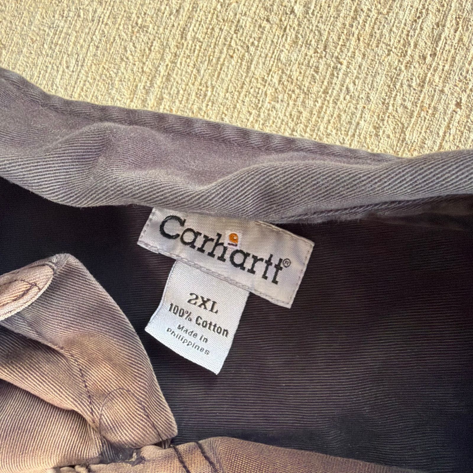 Carhartt × Vintage Carhartt button up faded black work wear shirt Size US XXL / EU 58 / 5 - 4 Thumbnail