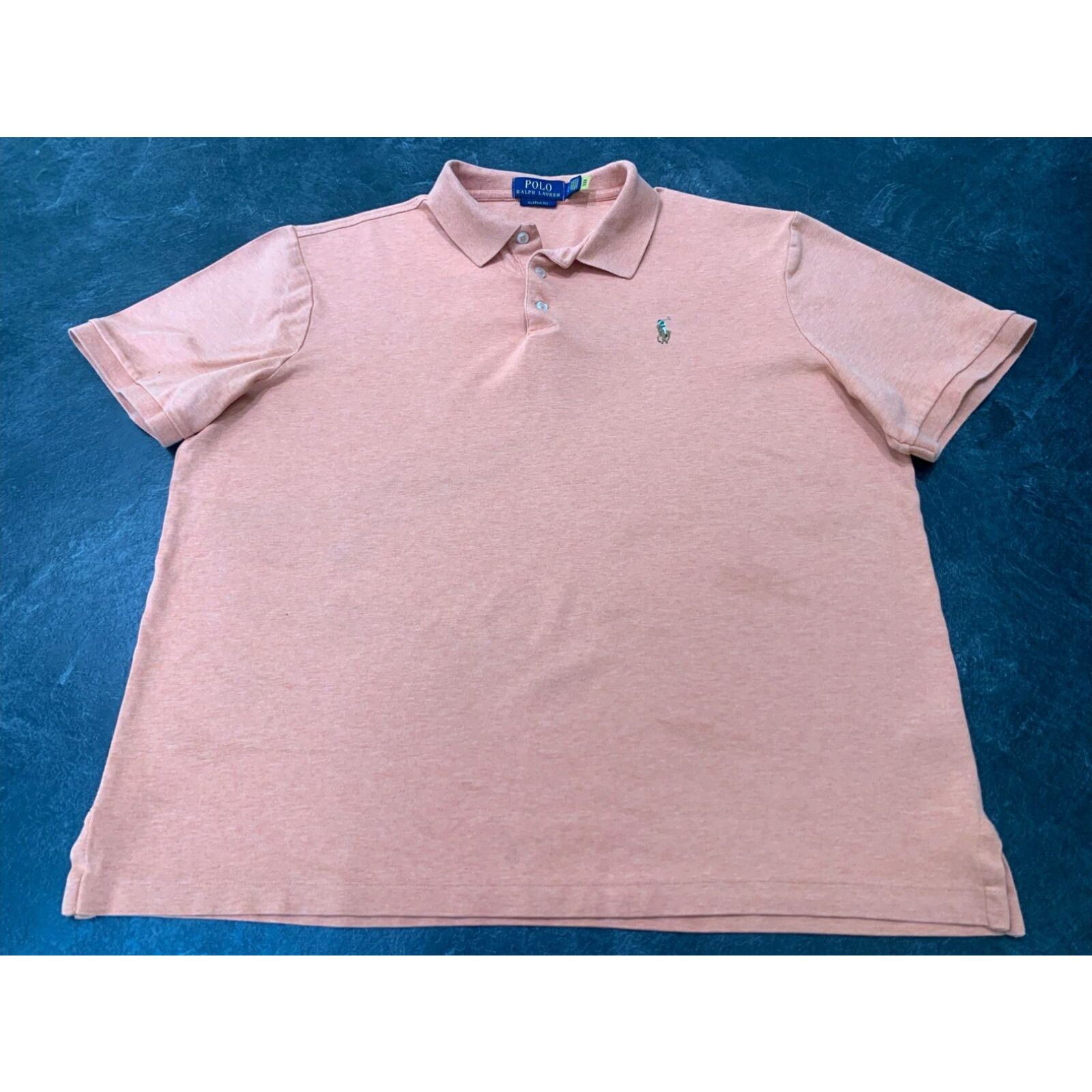 Polo Ralph Lauren Ralph Lauren Polo Shirt Men s Large Peach Flesh Pony Long Sleeve Classic Fit Grailed