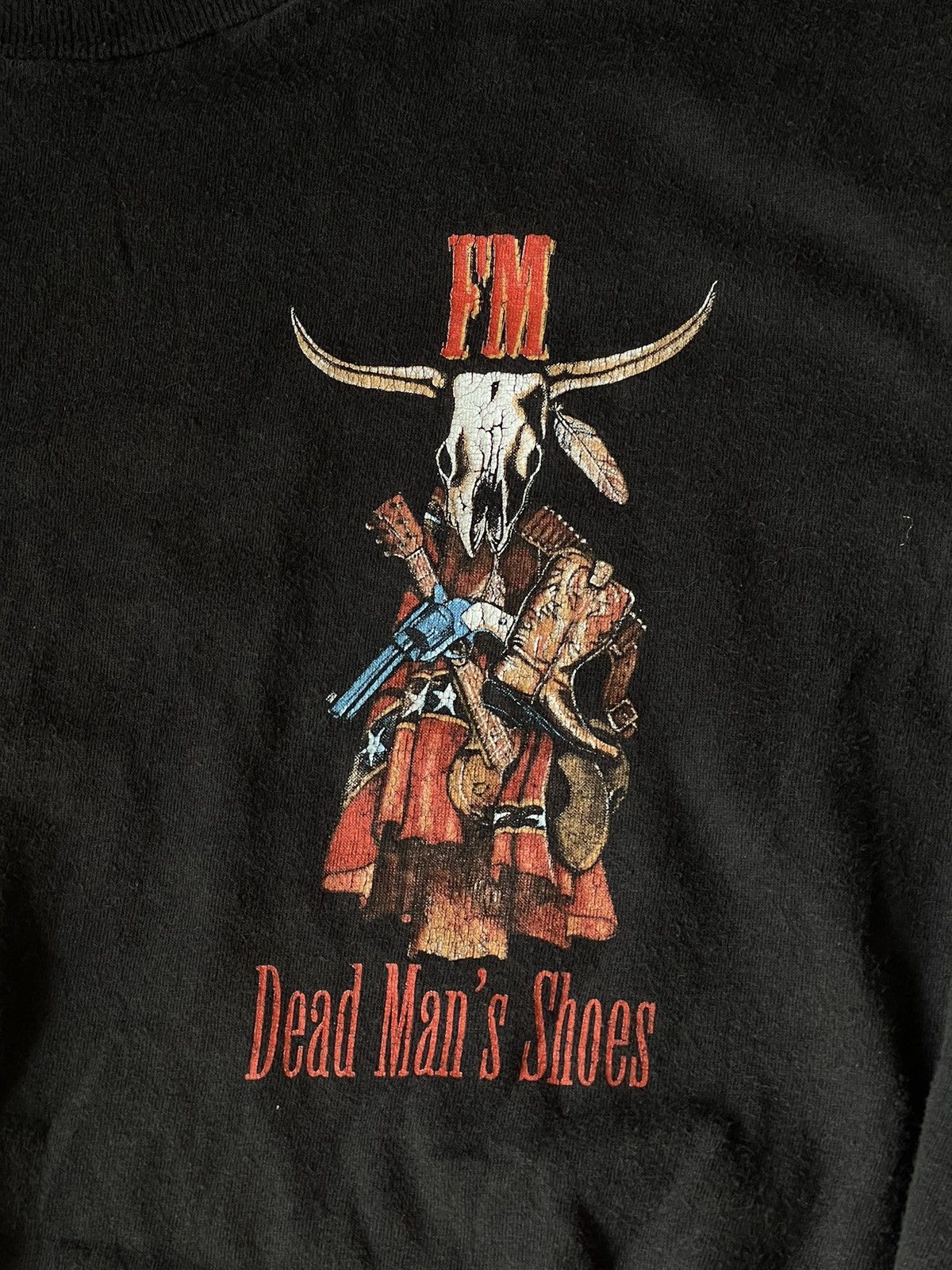 Band Tees × Vintage 1993 FM Dead Man’s Shoes Hanes vintage black tee rock Size US XL / EU 56 / 4 - 12 Thumbnail