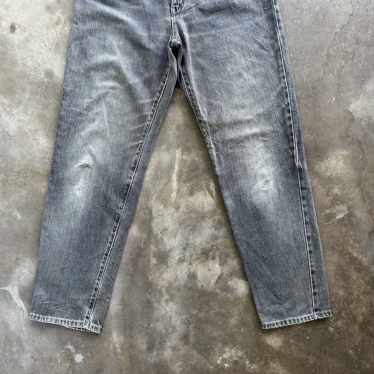 Japanese Brand Vintage Edwin Black Faded Distressed Denim Jean Pant W31 Size US 31 - 2 Thumbnail