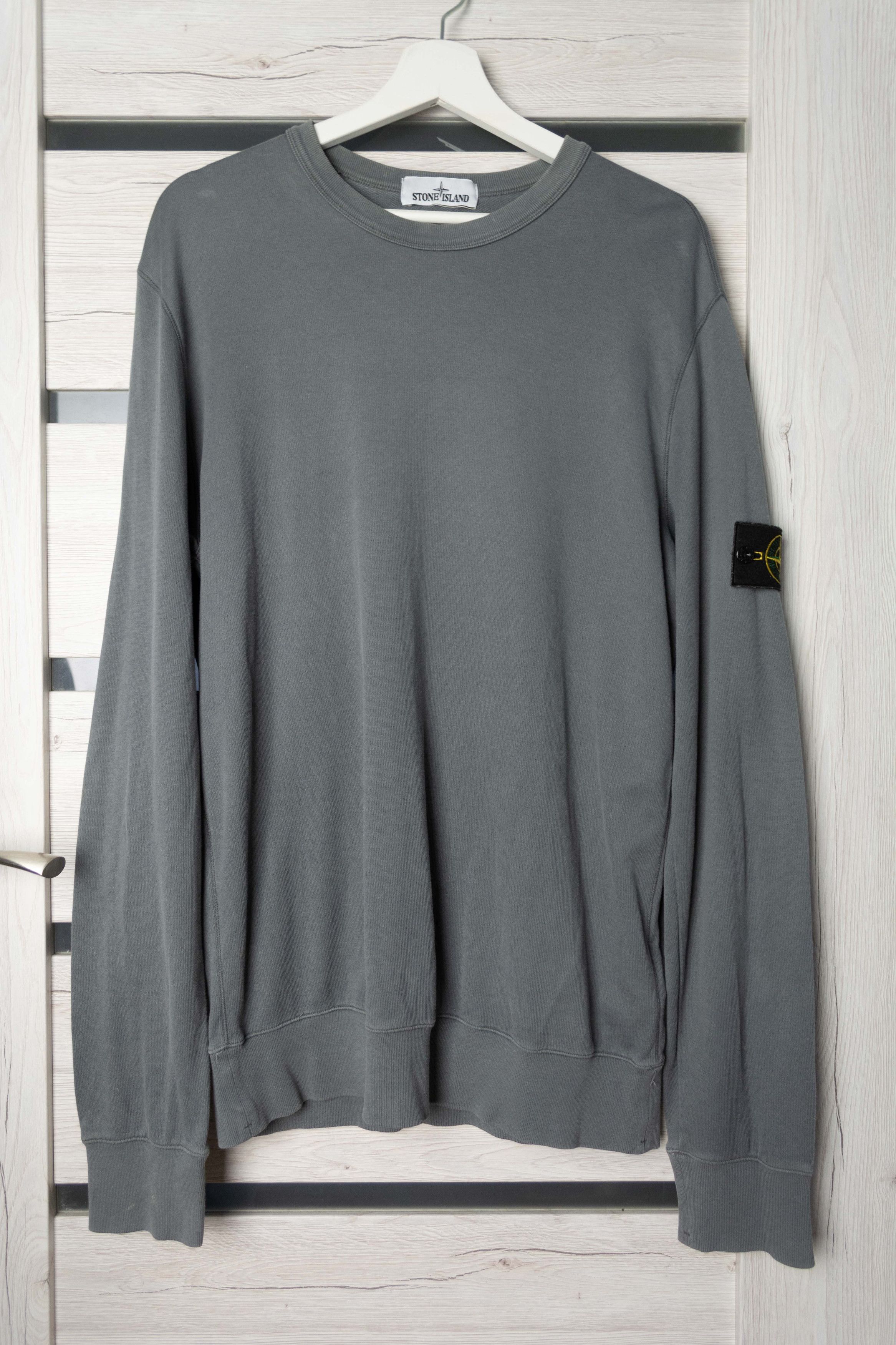 STONE ISLAND GREY SWEATSHIRT CREWNECK